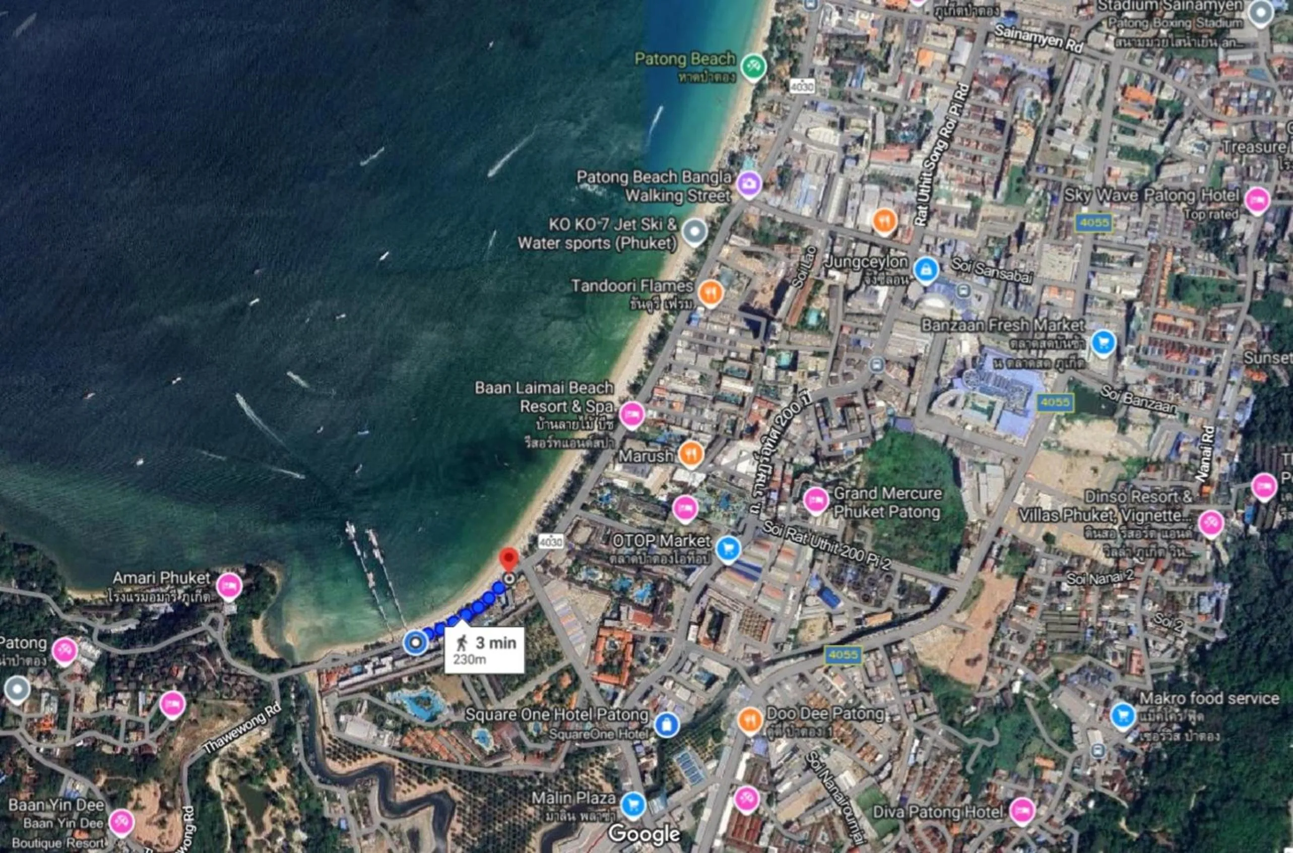 Location in Patong Signature Boutique Hotel