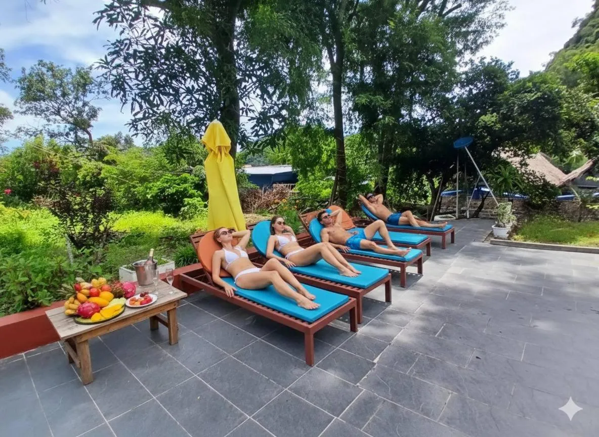 Swimming pool in Catba Papillon Garden Bungalows & Resort