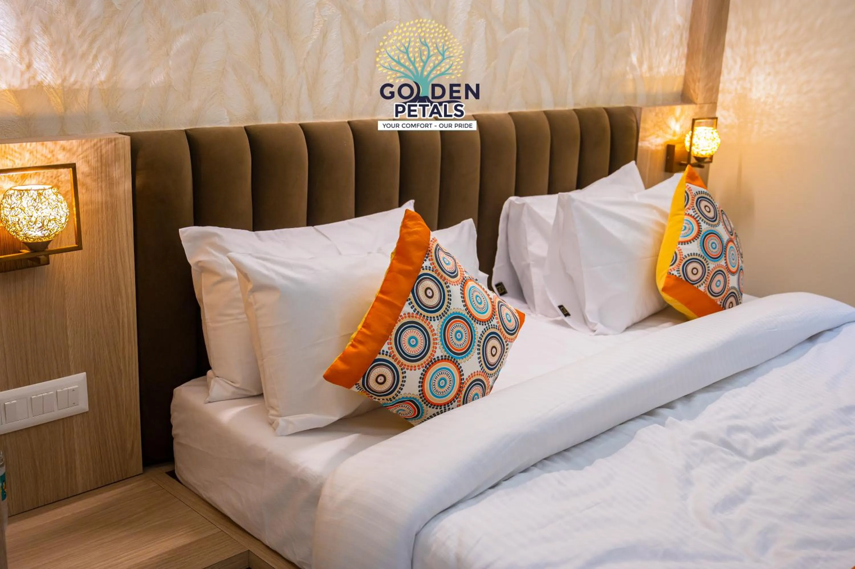 Bed in Hotel Golden Petals