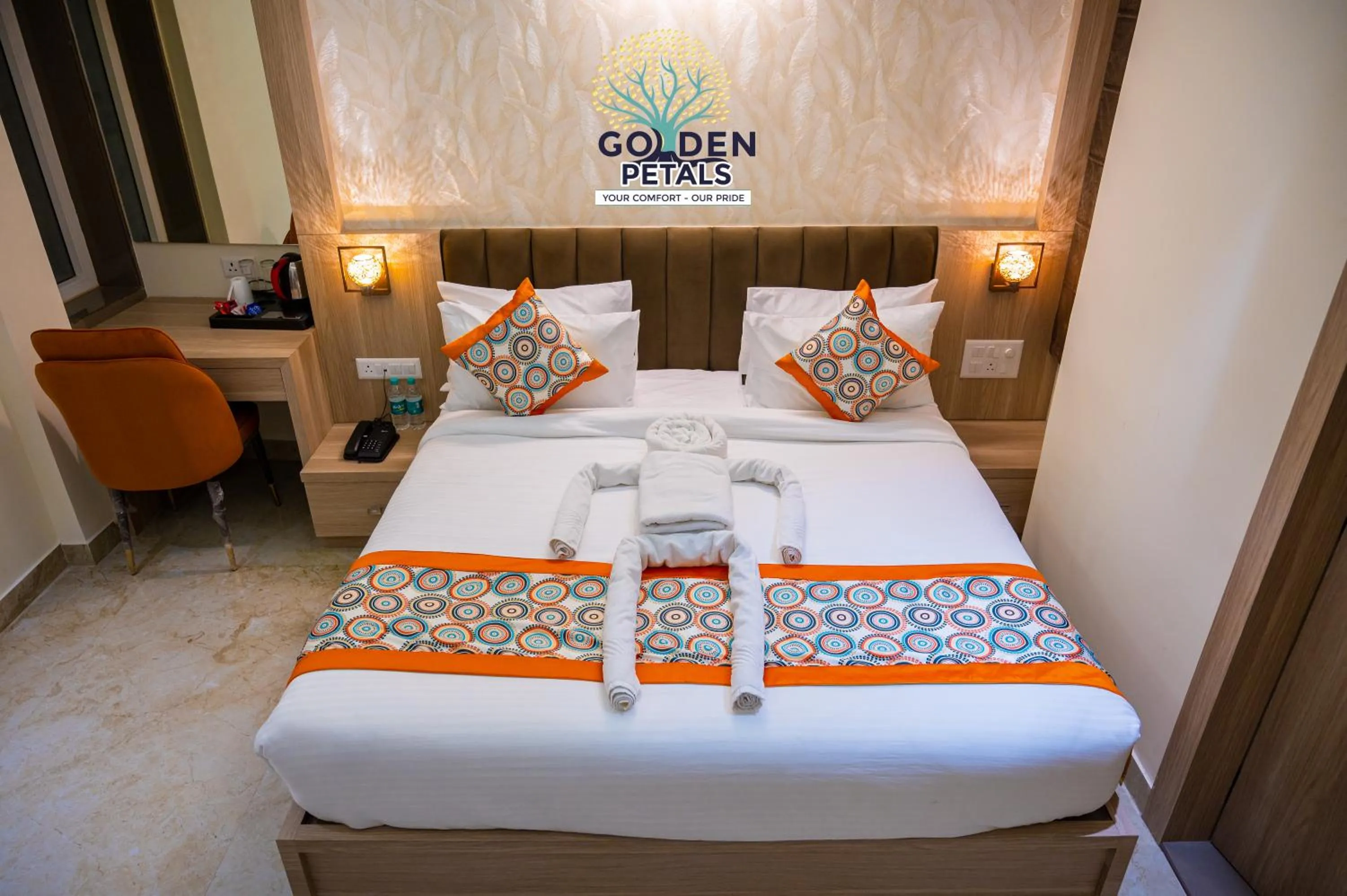 Bed in Hotel Golden Petals