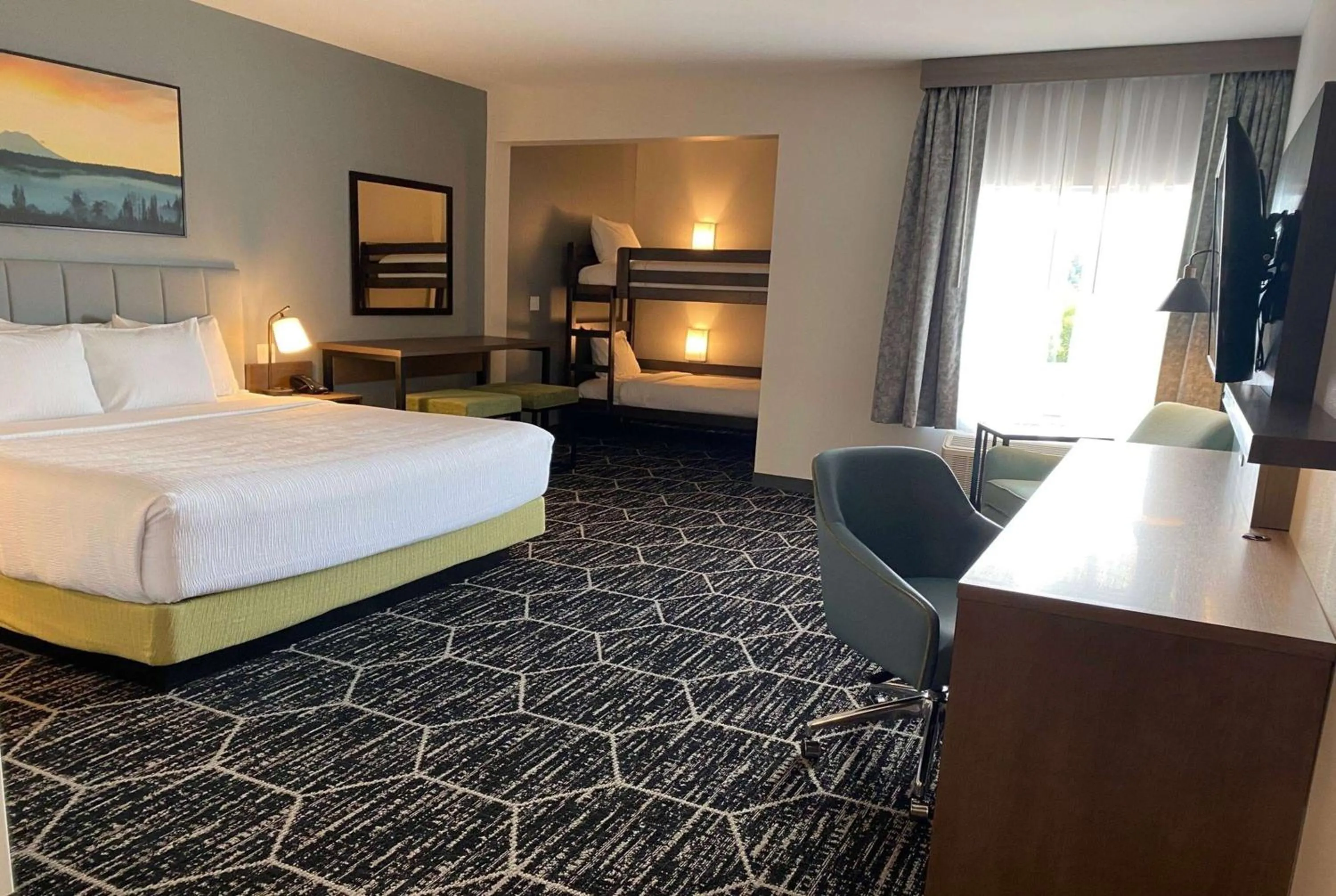 Family Suite with One King Bed and One Bunk Bed - Non-Smoking in La Quinta Inn & Suites by Wyndham Centralia