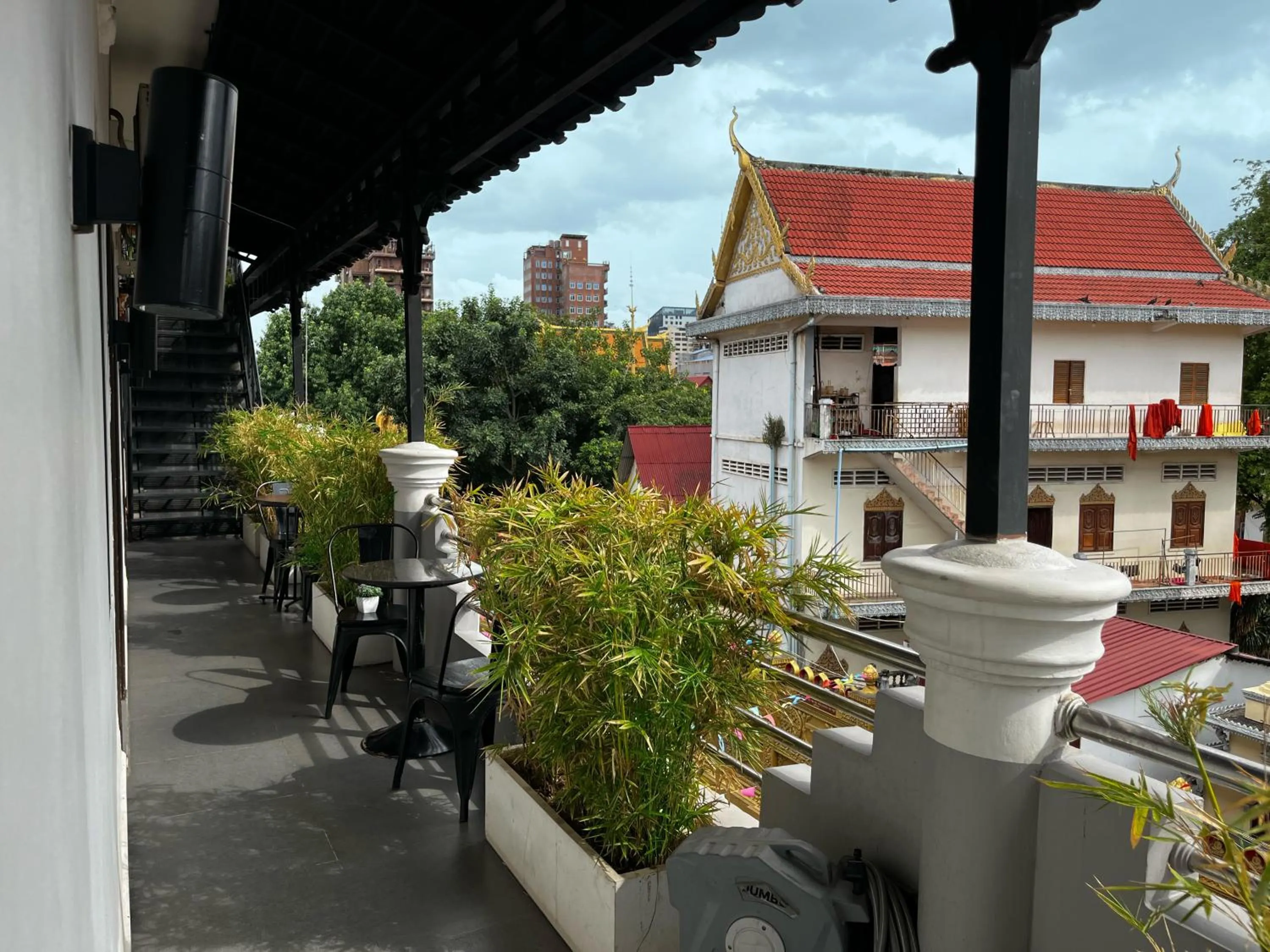 Balcony/Terrace in Sun Chakra Boutique Hotel - 50m to Museum & Royal Palace & Walking street