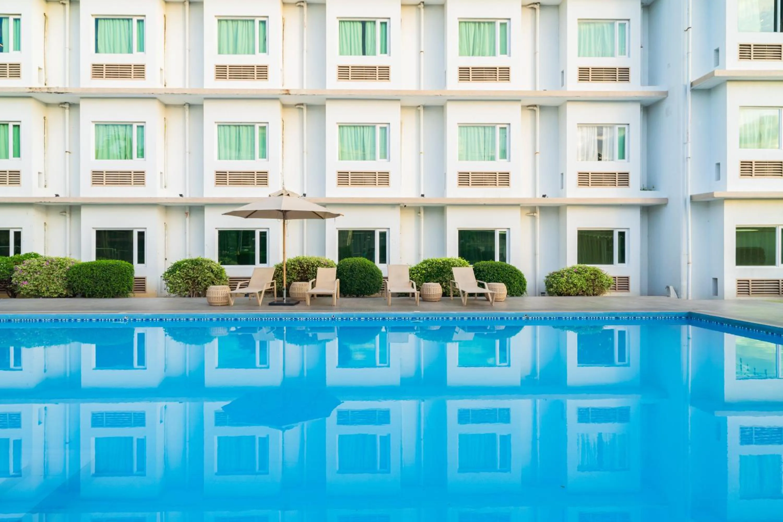 Pool view in Microtel by Wyndham South Forbes near Nuvali