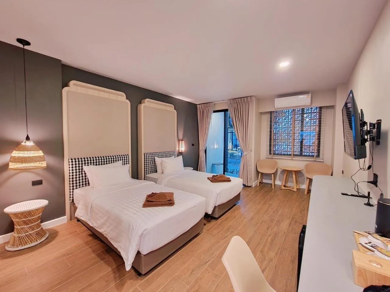 Photo of the whole room, Bed in Phu sakon ville hotel