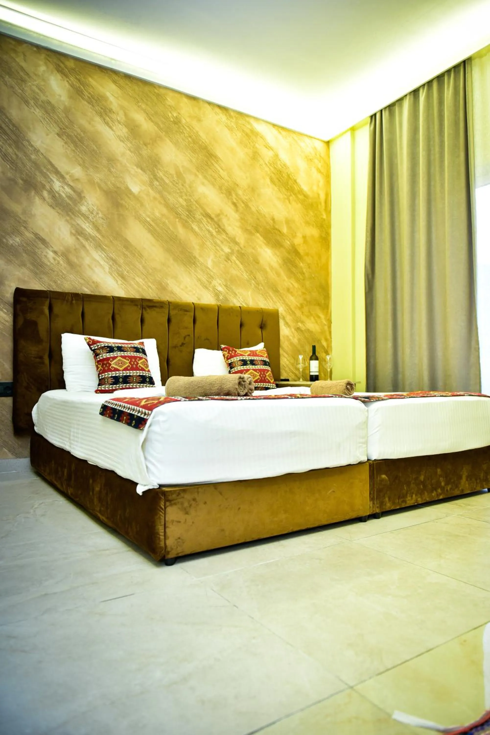 Photo of the whole room, Bed in TE BUJTINA HOTEL- Cozy Stay with Traditional Breakfast Near Beach