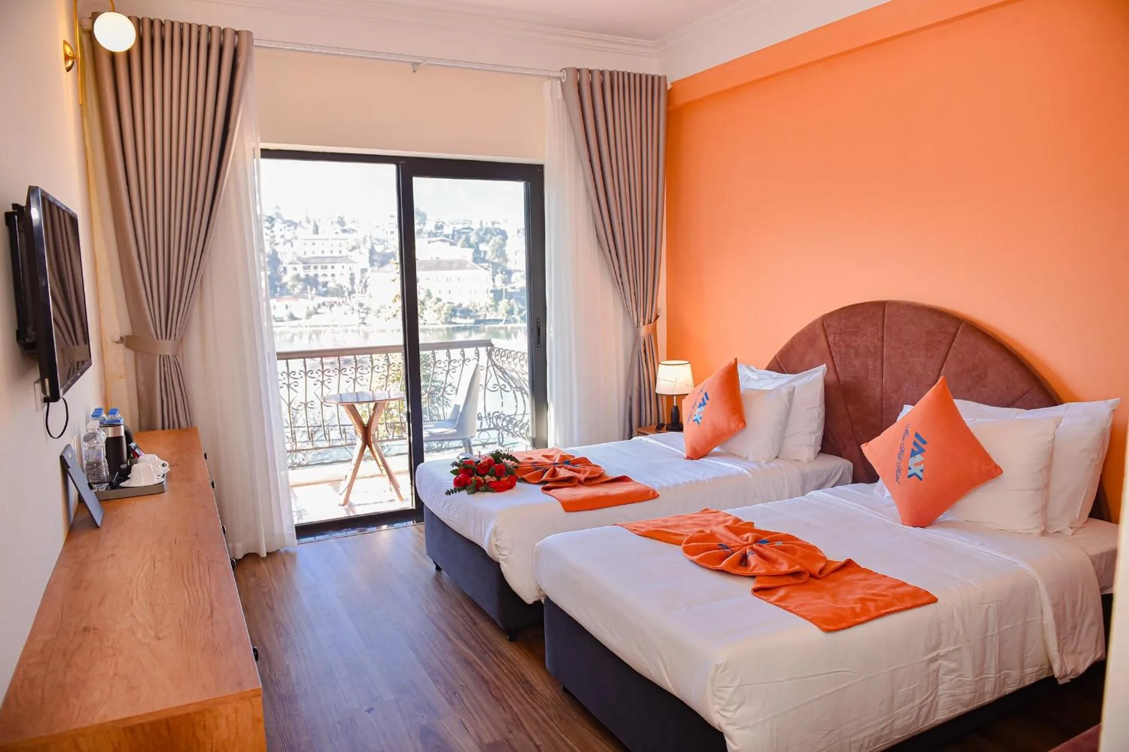 Bed in Sapa Legacy Hotel