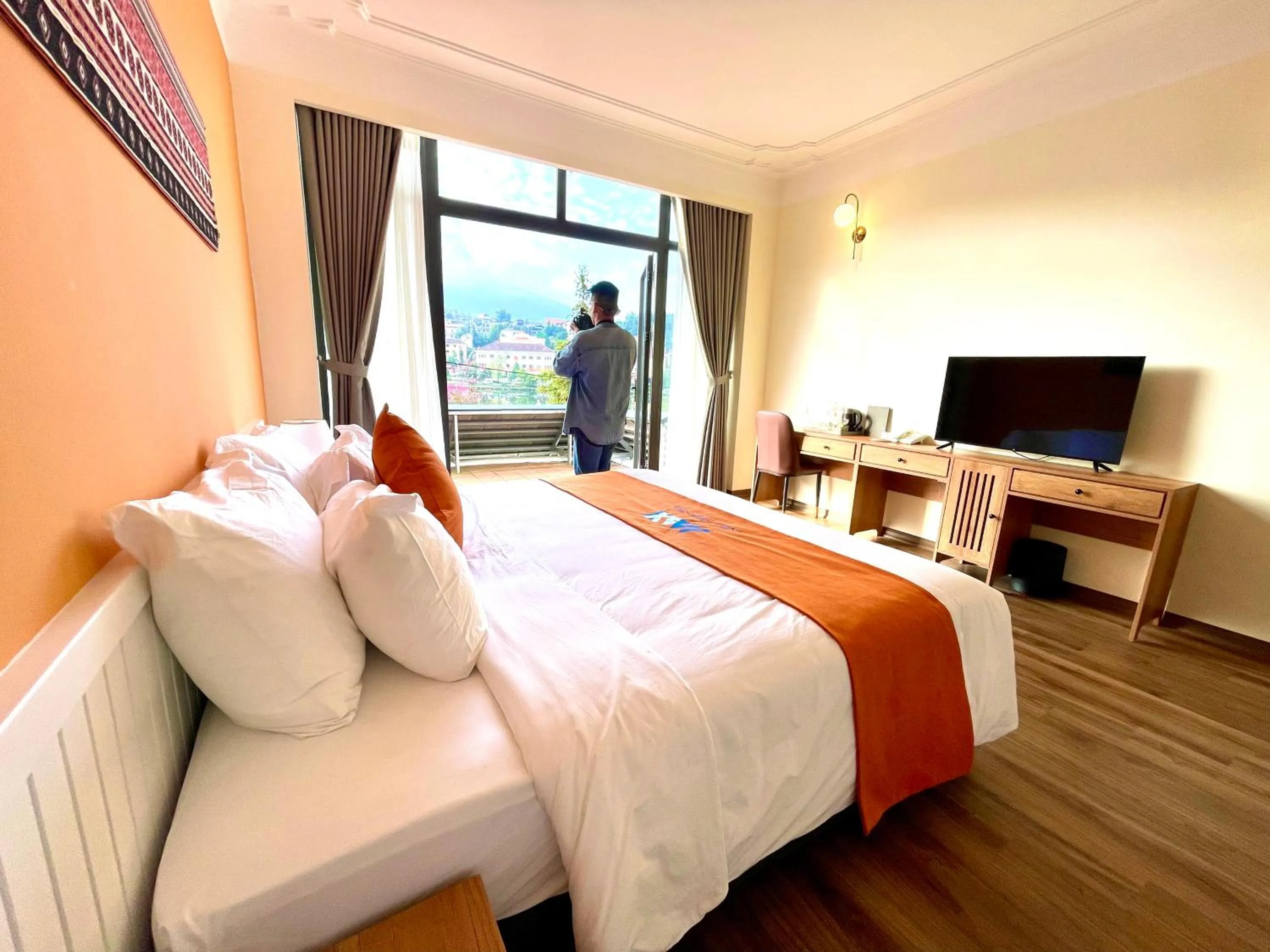 Bed in Sapa Legacy Hotel
