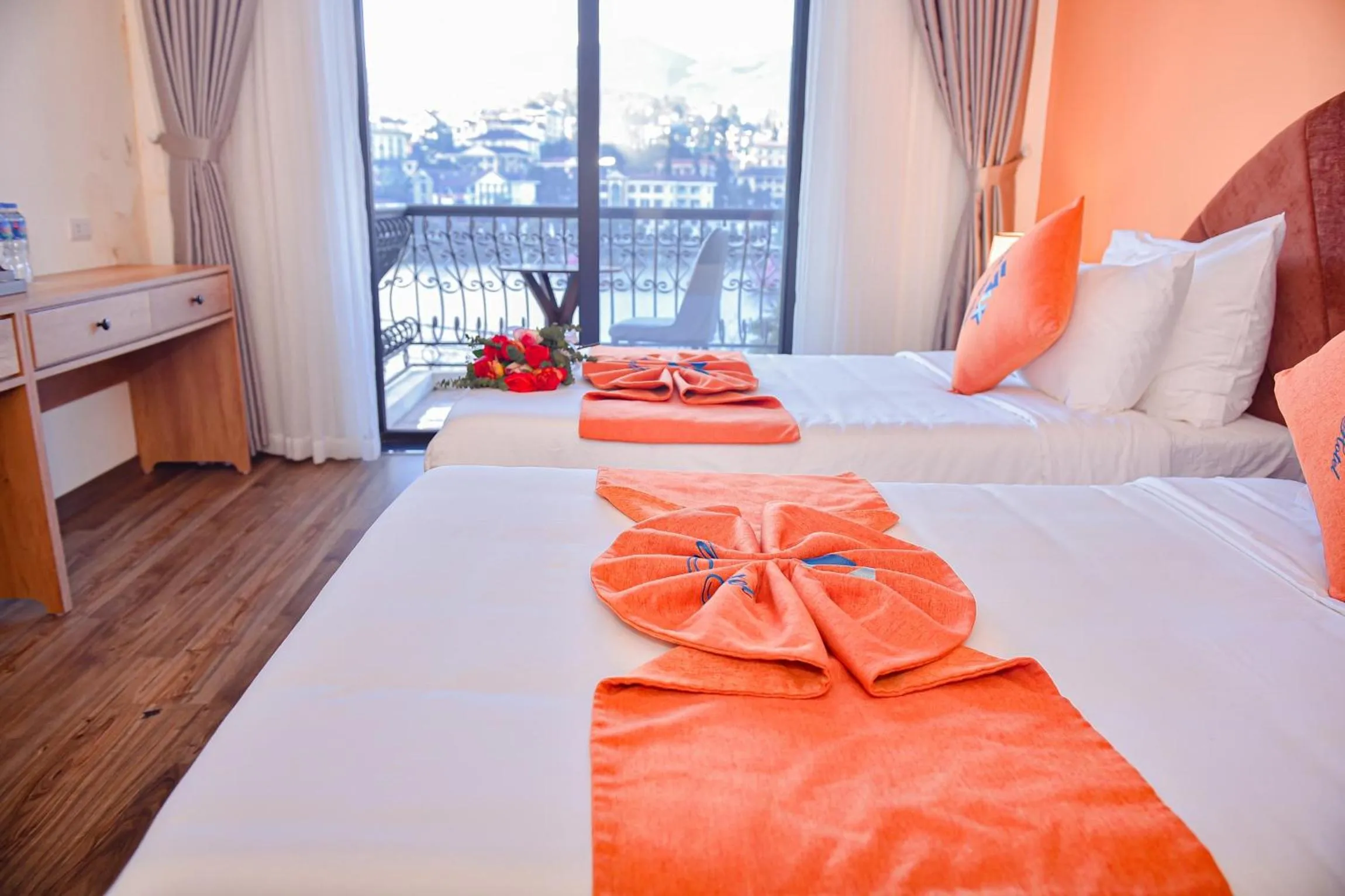 Bed in Sapa Legacy Hotel