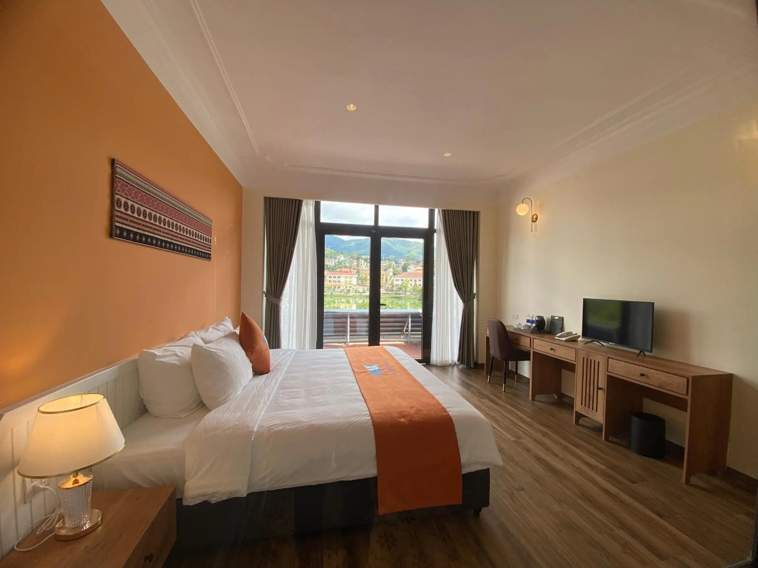 Bed in Sapa Legacy Hotel