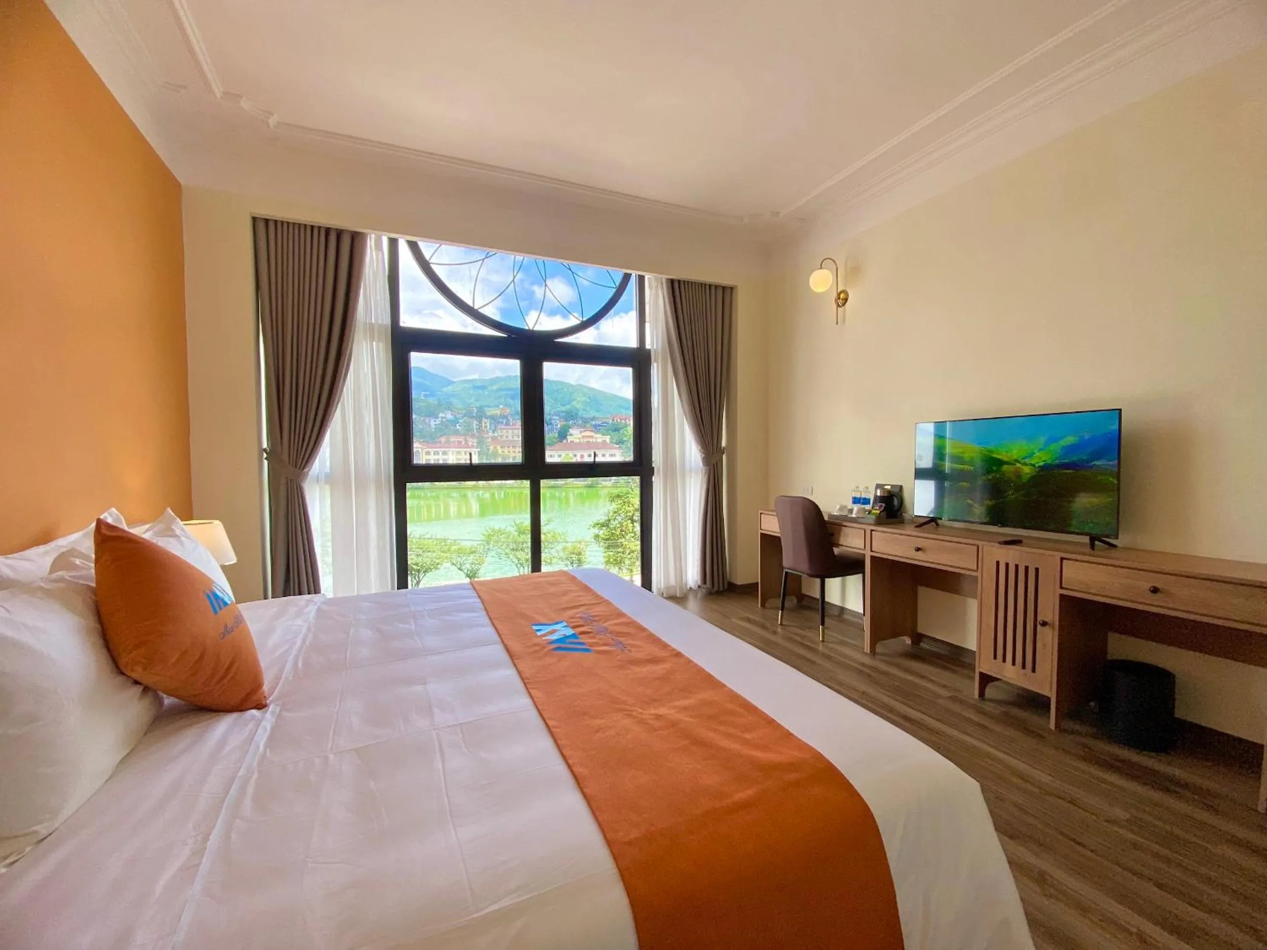 Bed in Sapa Legacy Hotel