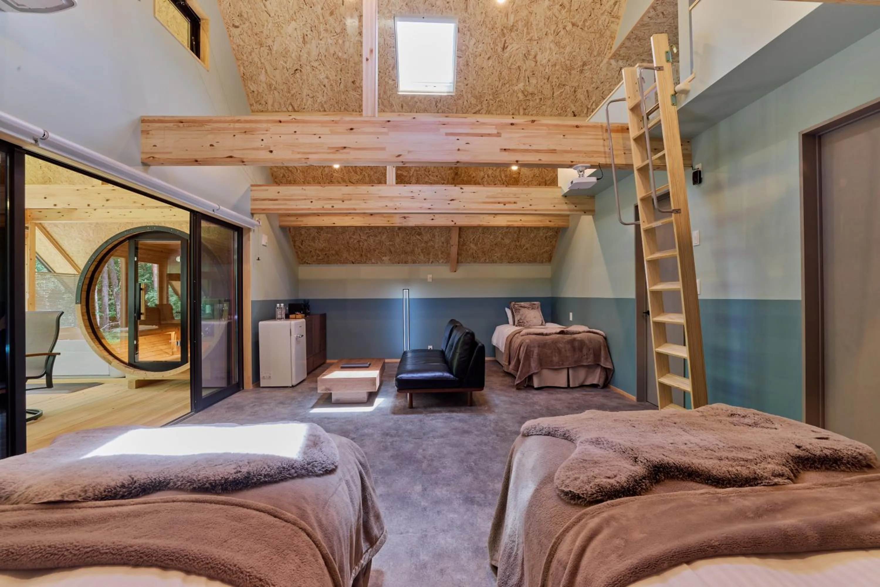 Bed in enico MtFuji Resort&Glamping