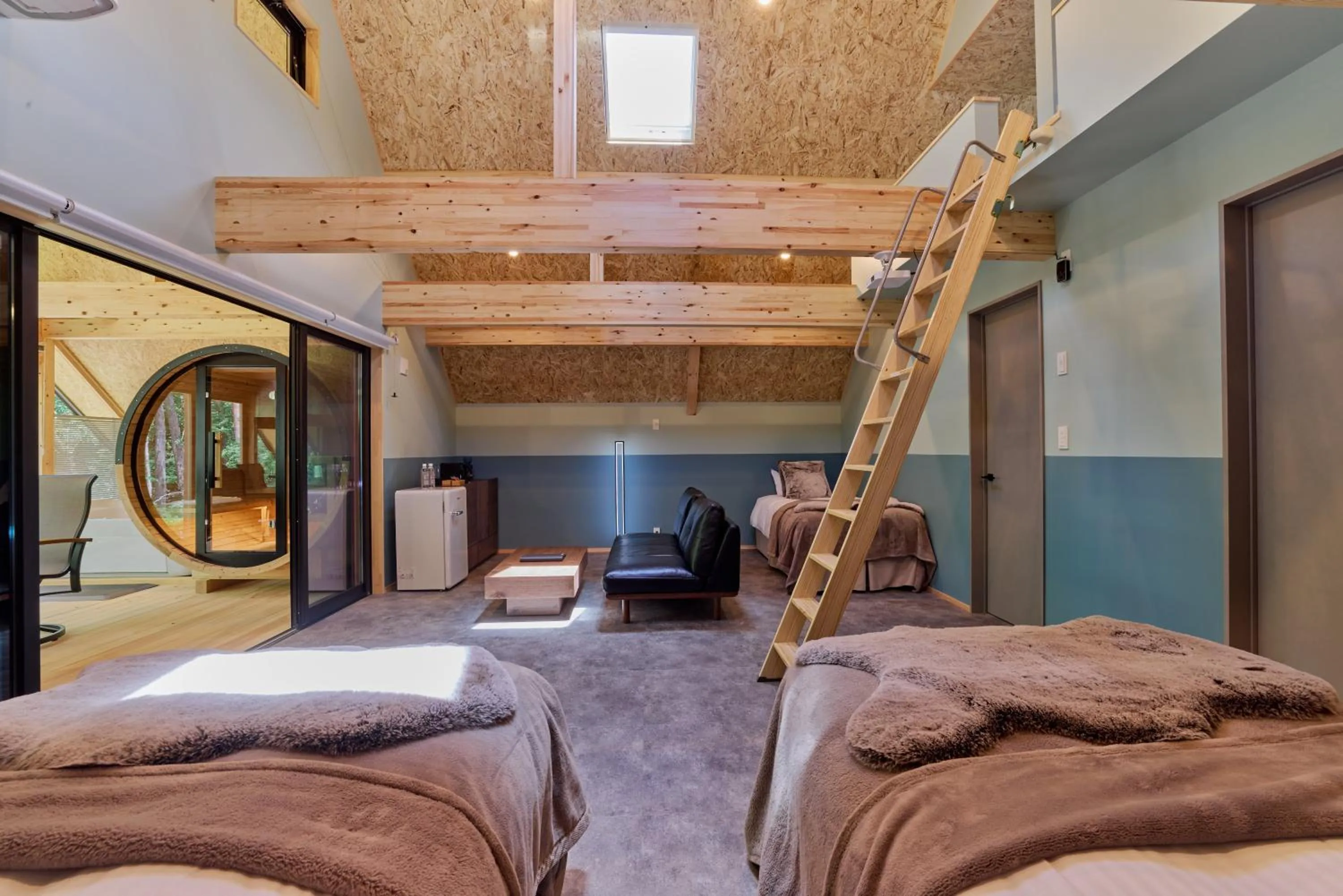 Bed in enico MtFuji Resort&Glamping