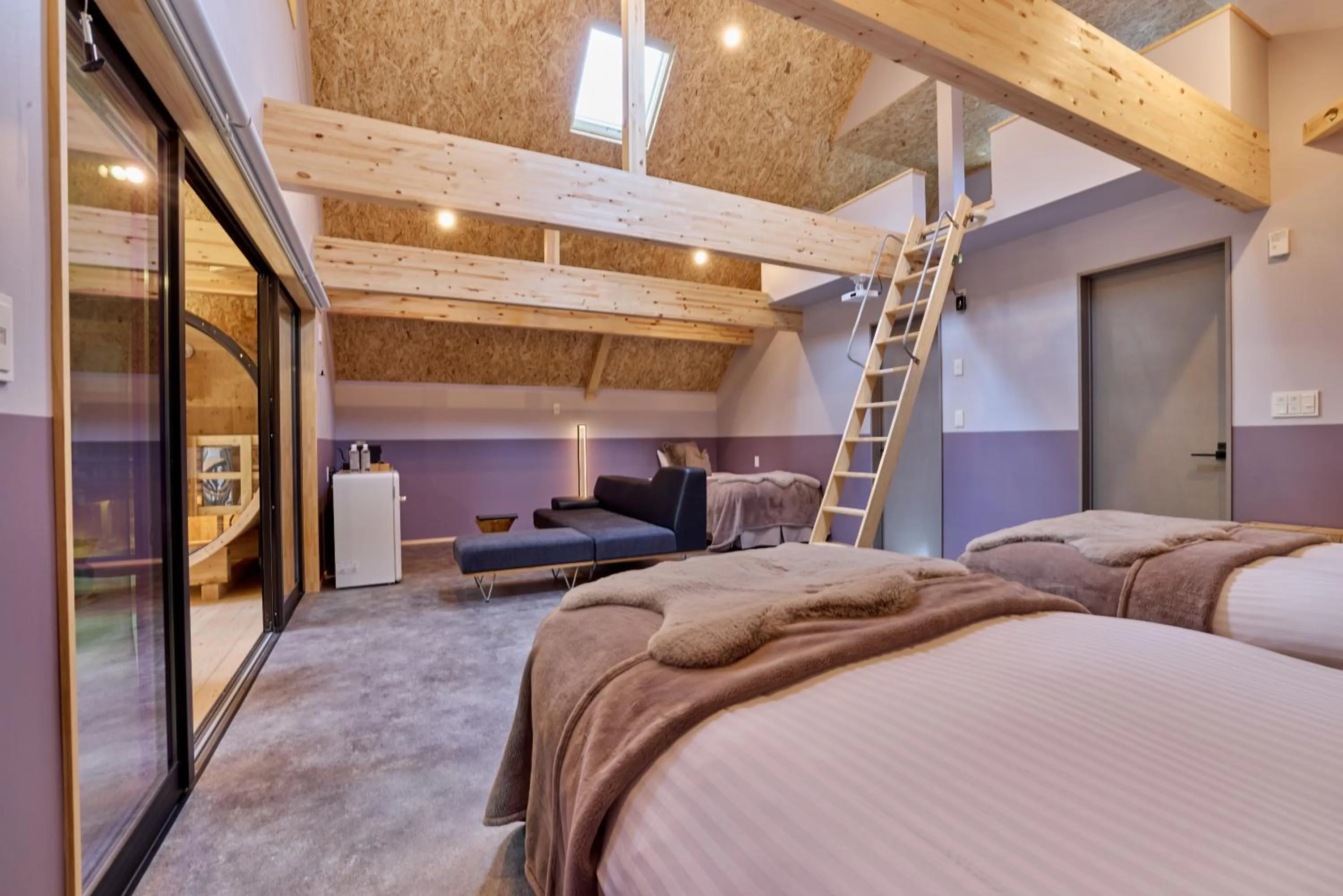 Bed in enico MtFuji Resort&Glamping