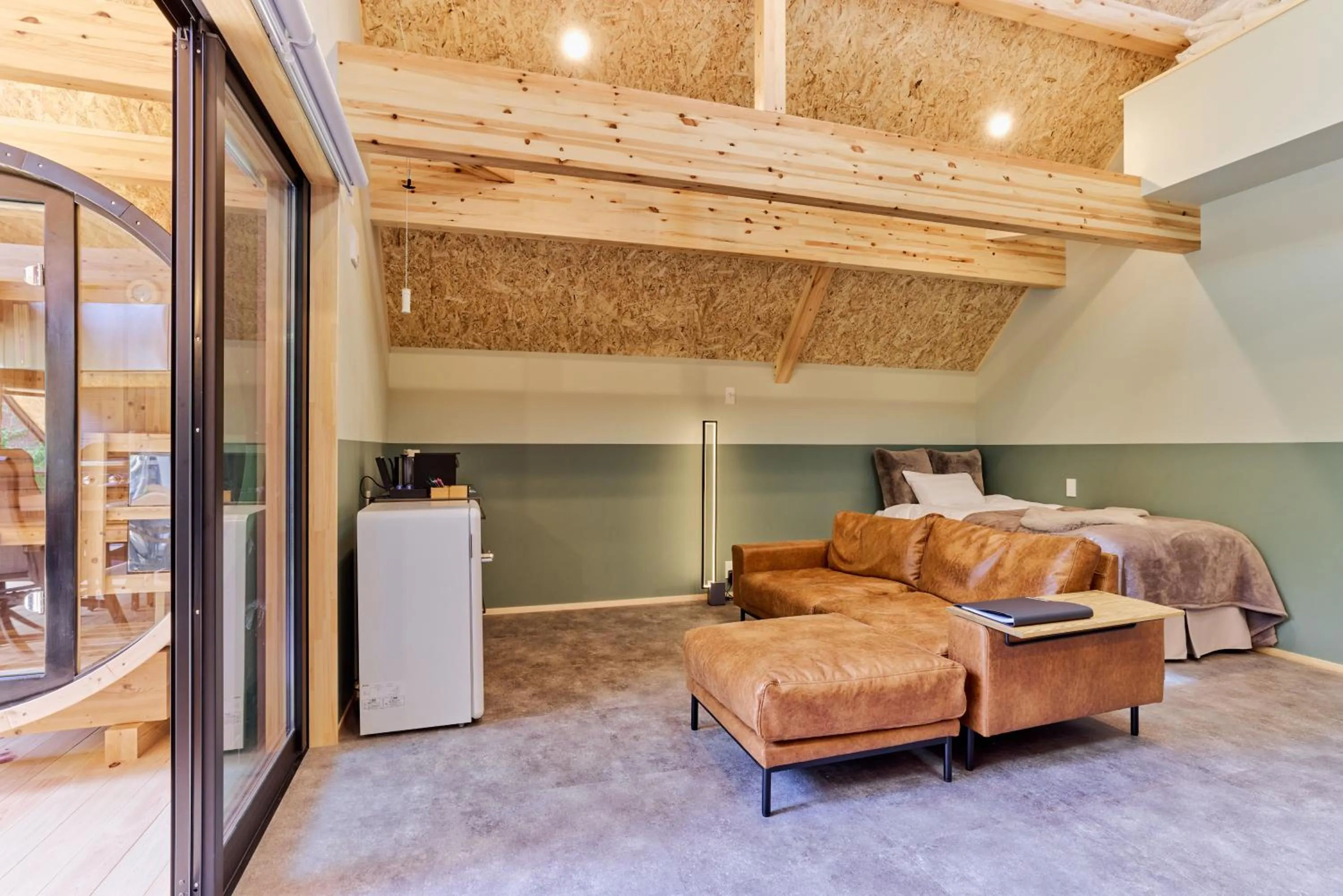 Bed in enico MtFuji Resort&Glamping