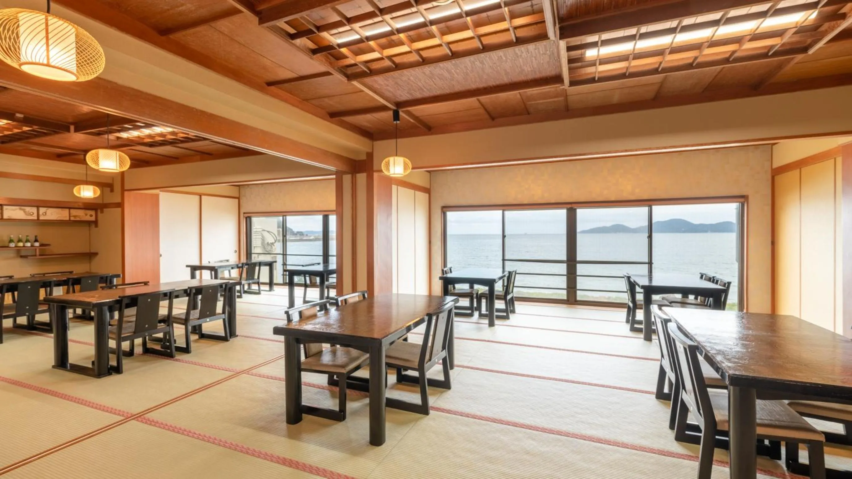 Dining area in Genkai Ryokan