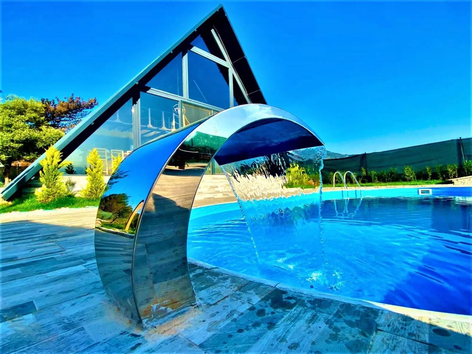 Pool view in villa hidden paradise garden