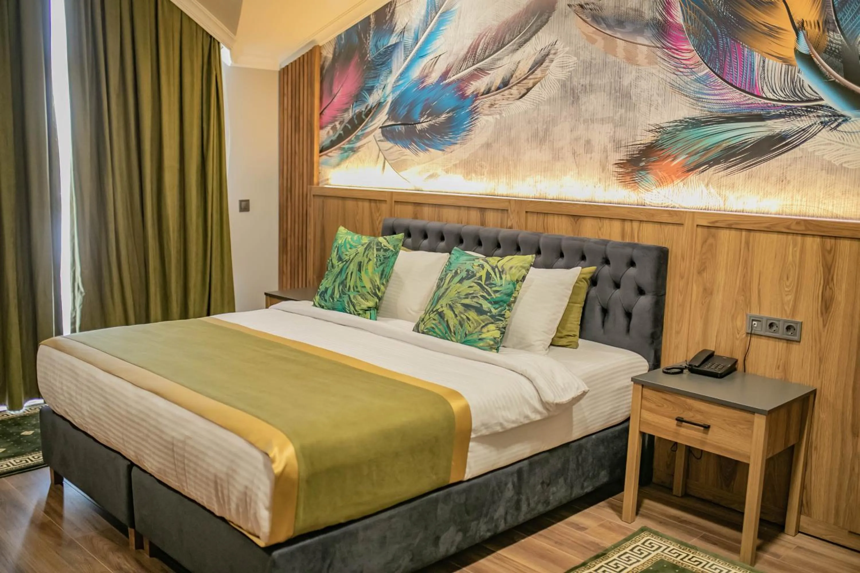 Bed in The Green Oasis Otel Spa