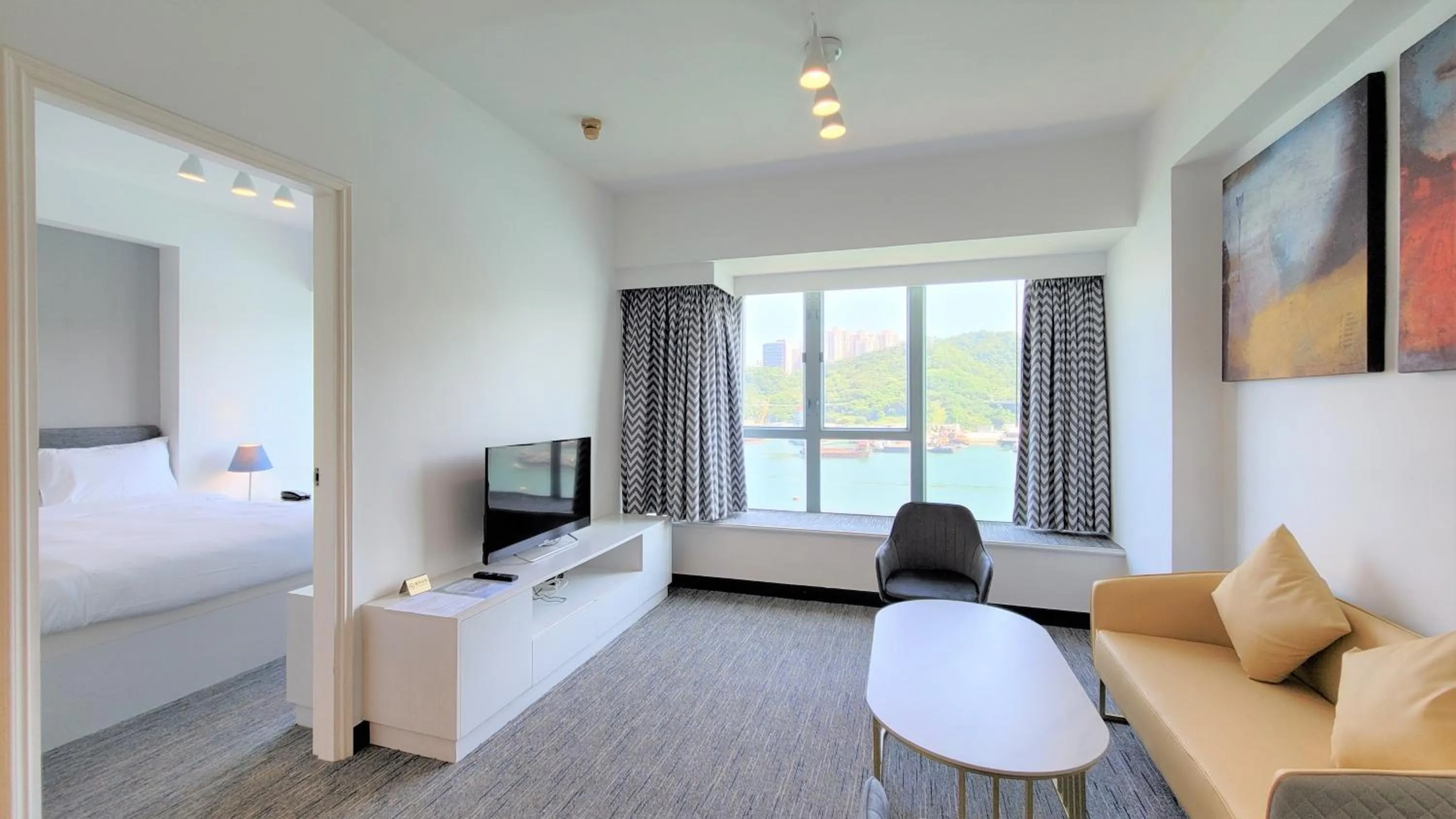 Bed in Grand Bay View Hotel