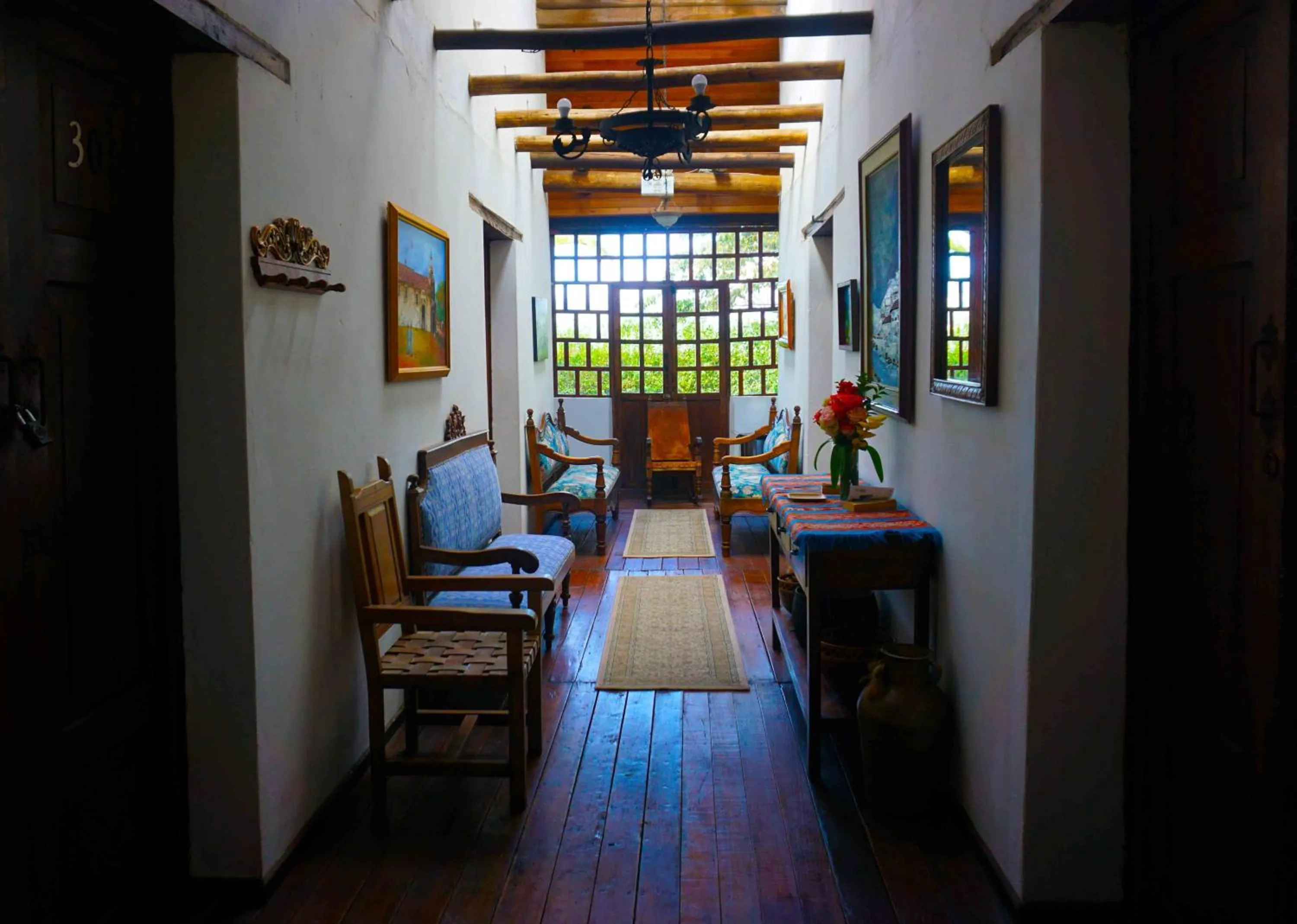 Seating area in Hacienda Hostería San Luis