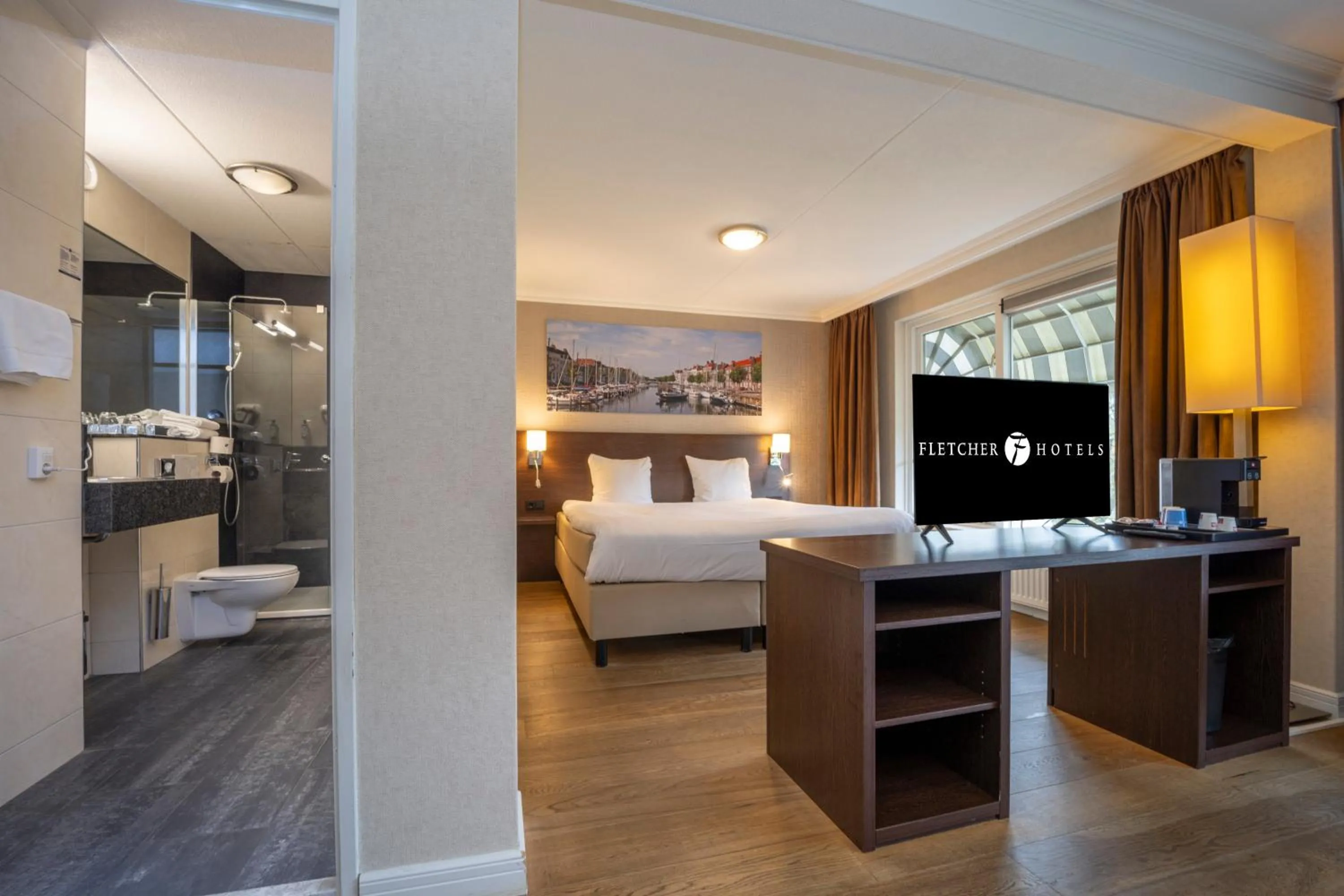 Photo of the whole room, Bed in Fletcher Hotel-Restaurant Arneville-Middelburg