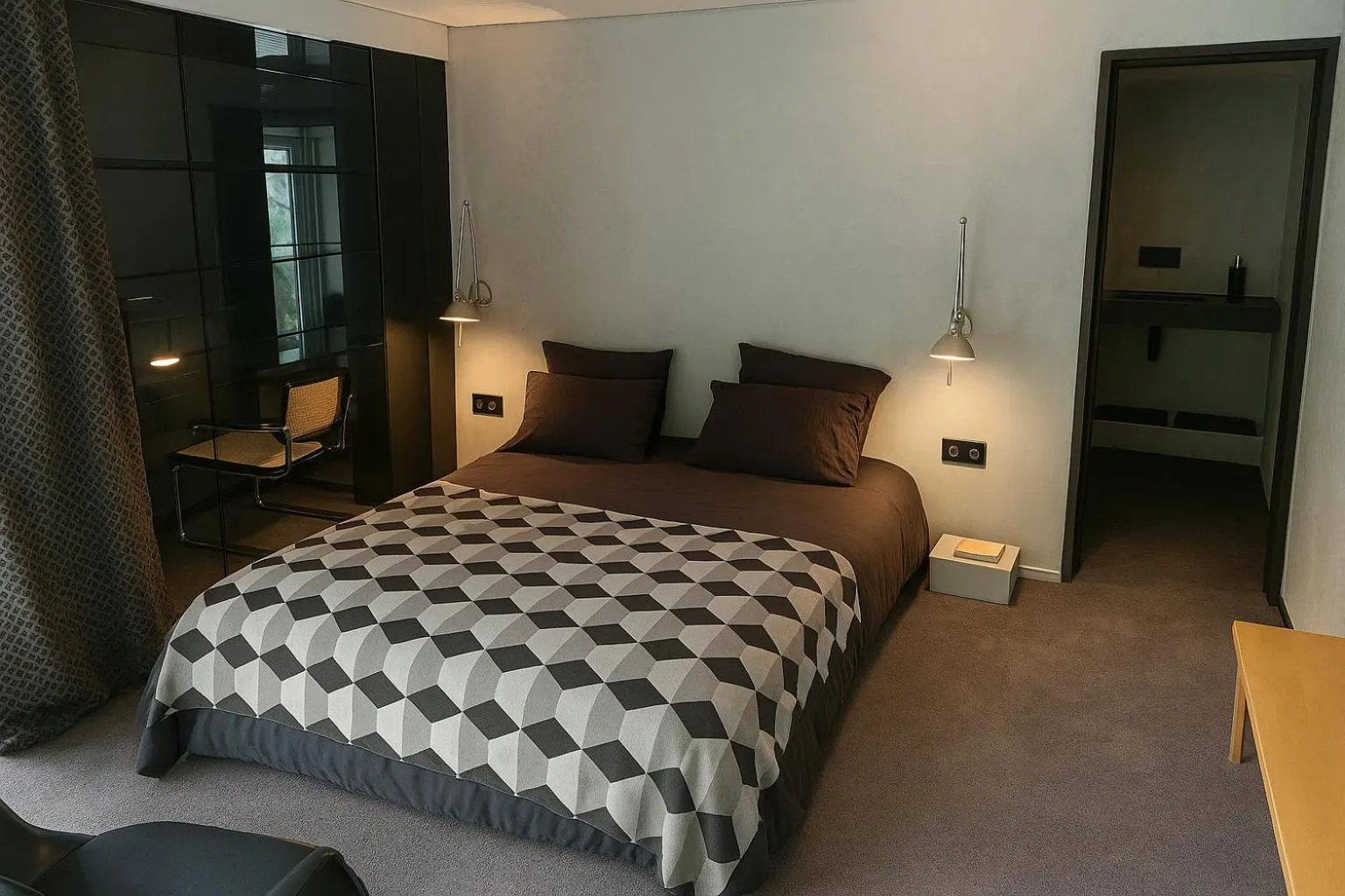 Bedroom, Bed in Casa mARTa : Suites, terrasses et vue panoramique