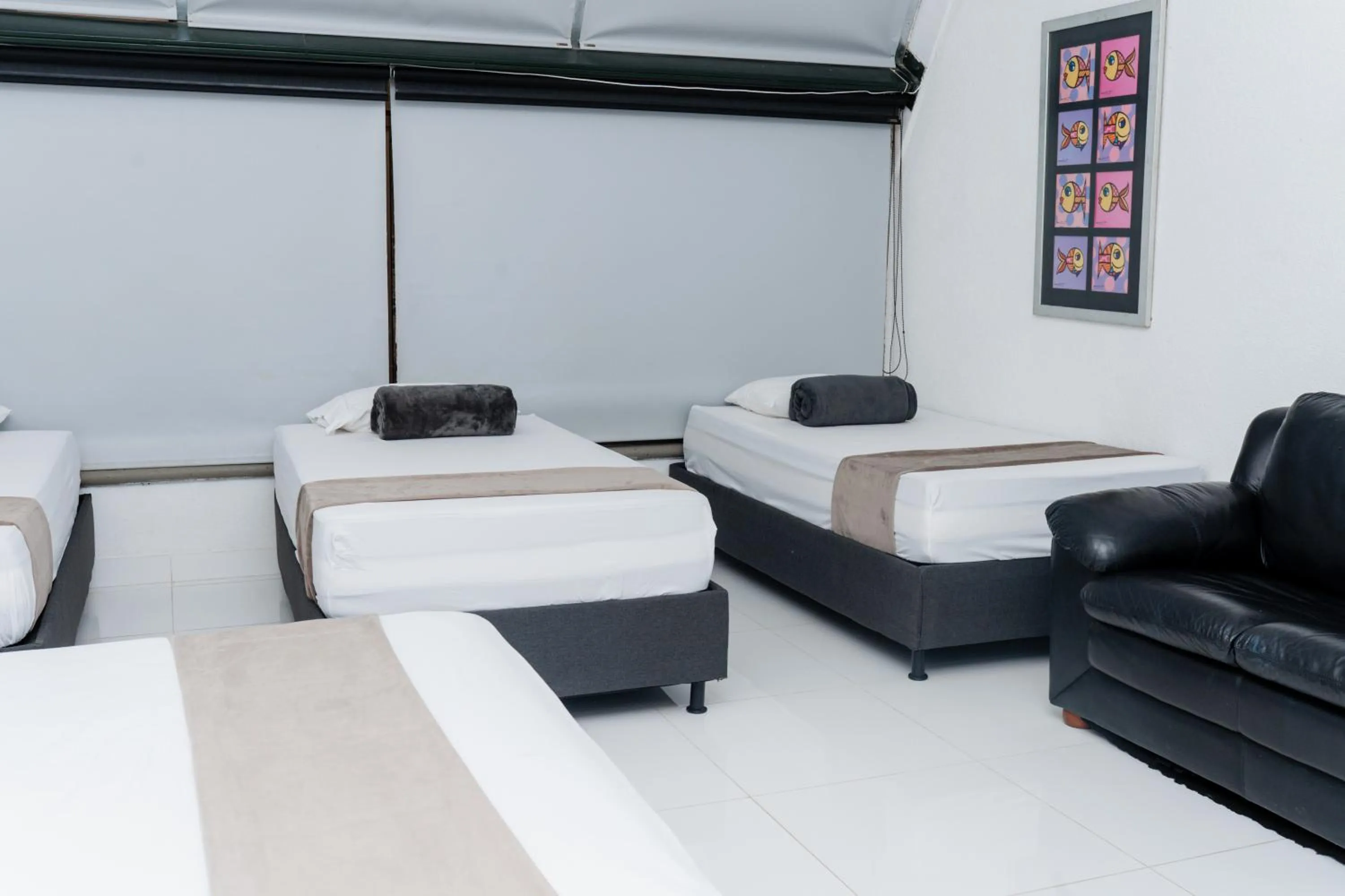 Bed in Hotel Kaamú Taganga