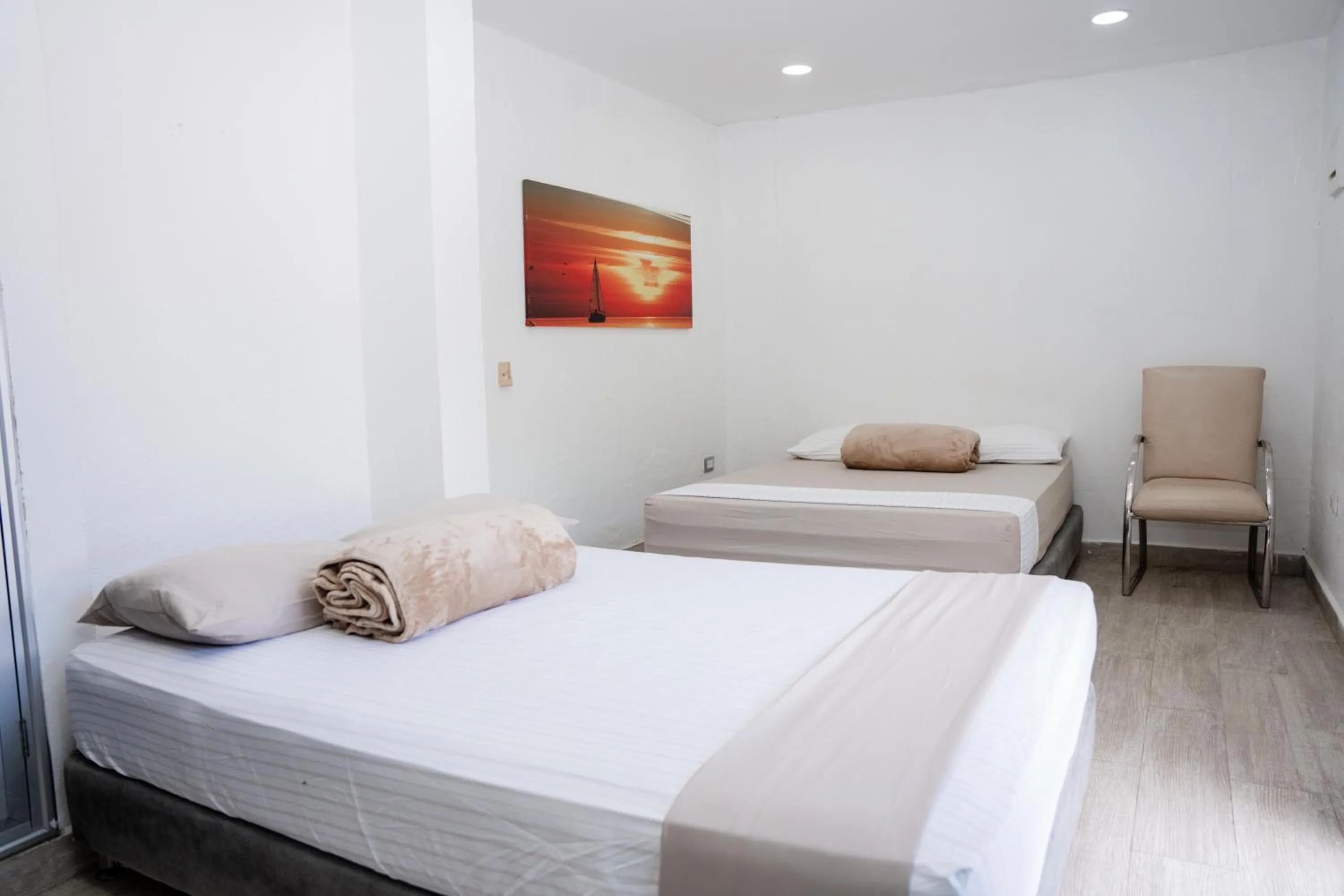 Bed in Hotel Kaamú Taganga