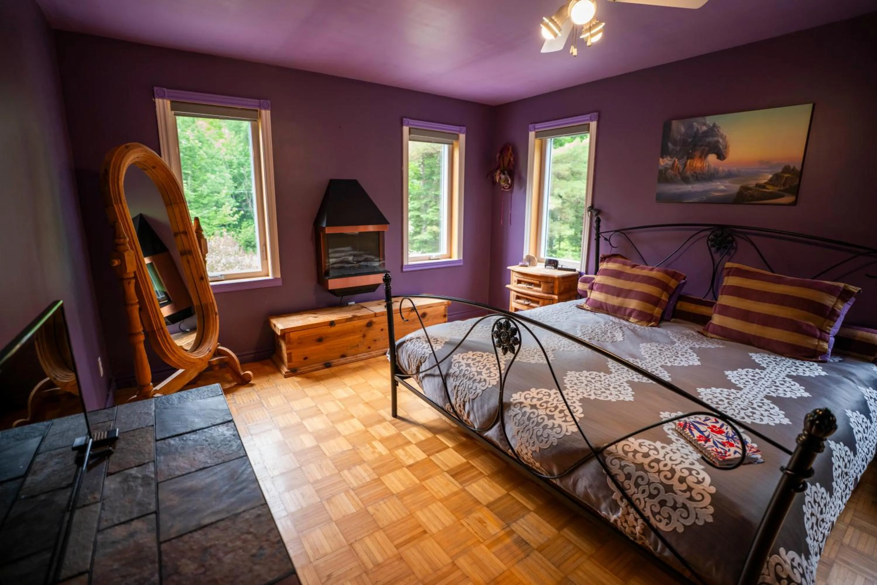 Bed in Gîte Crystal Inn