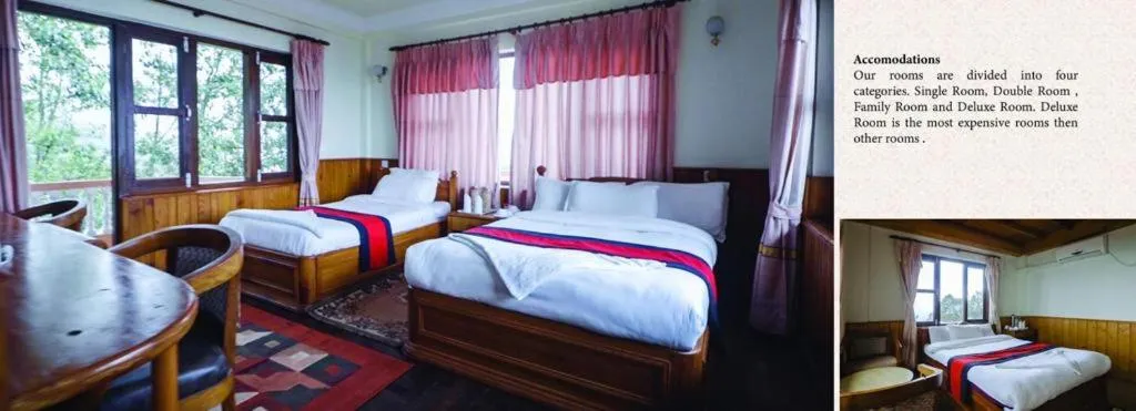 Bed in Nagarkot Sunshine Hotel