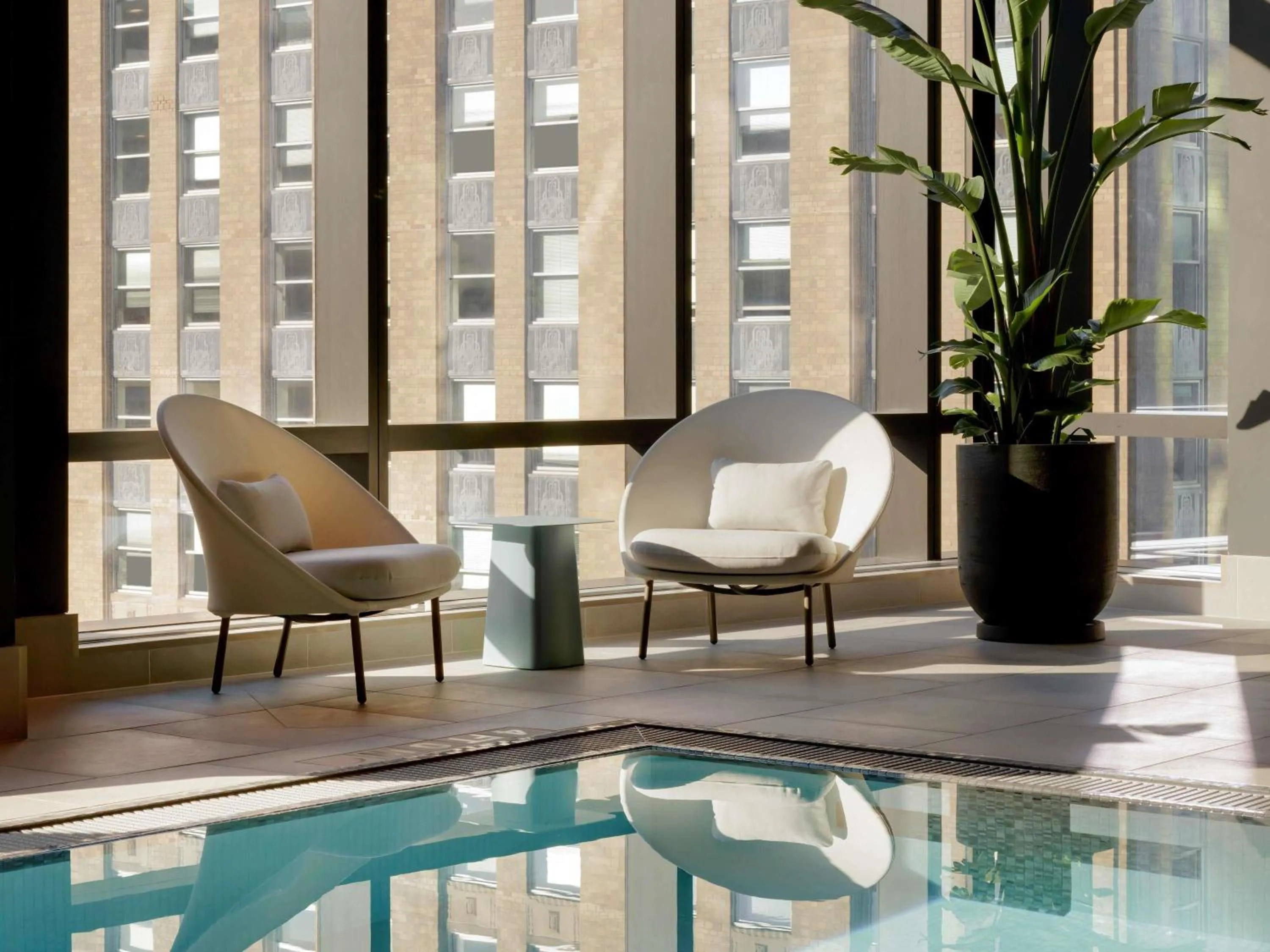 Pool view in Raffles Boston