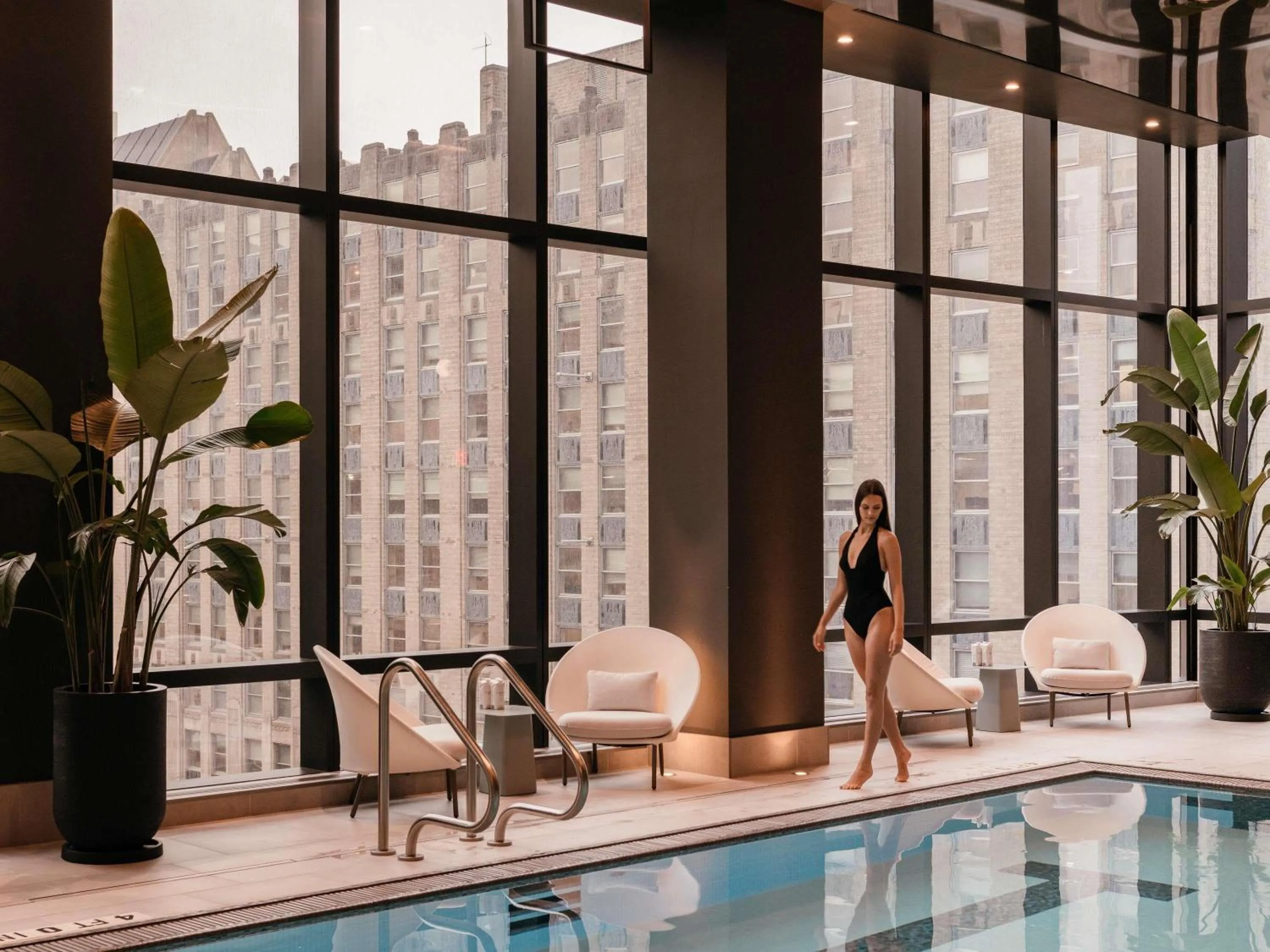 Pool view in Raffles Boston