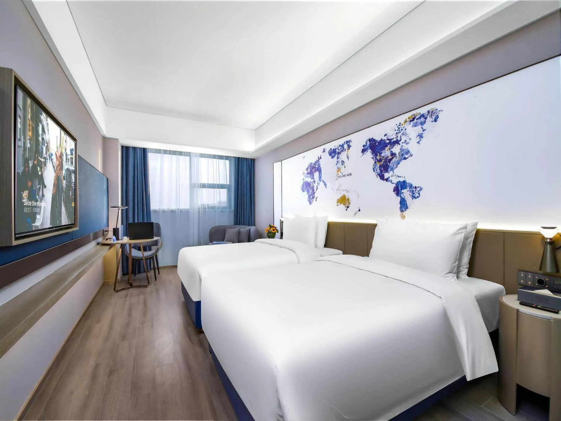 Bed in Kyriad Marvelous Hotel NanChang Xiang Lake Jinsha Avenue