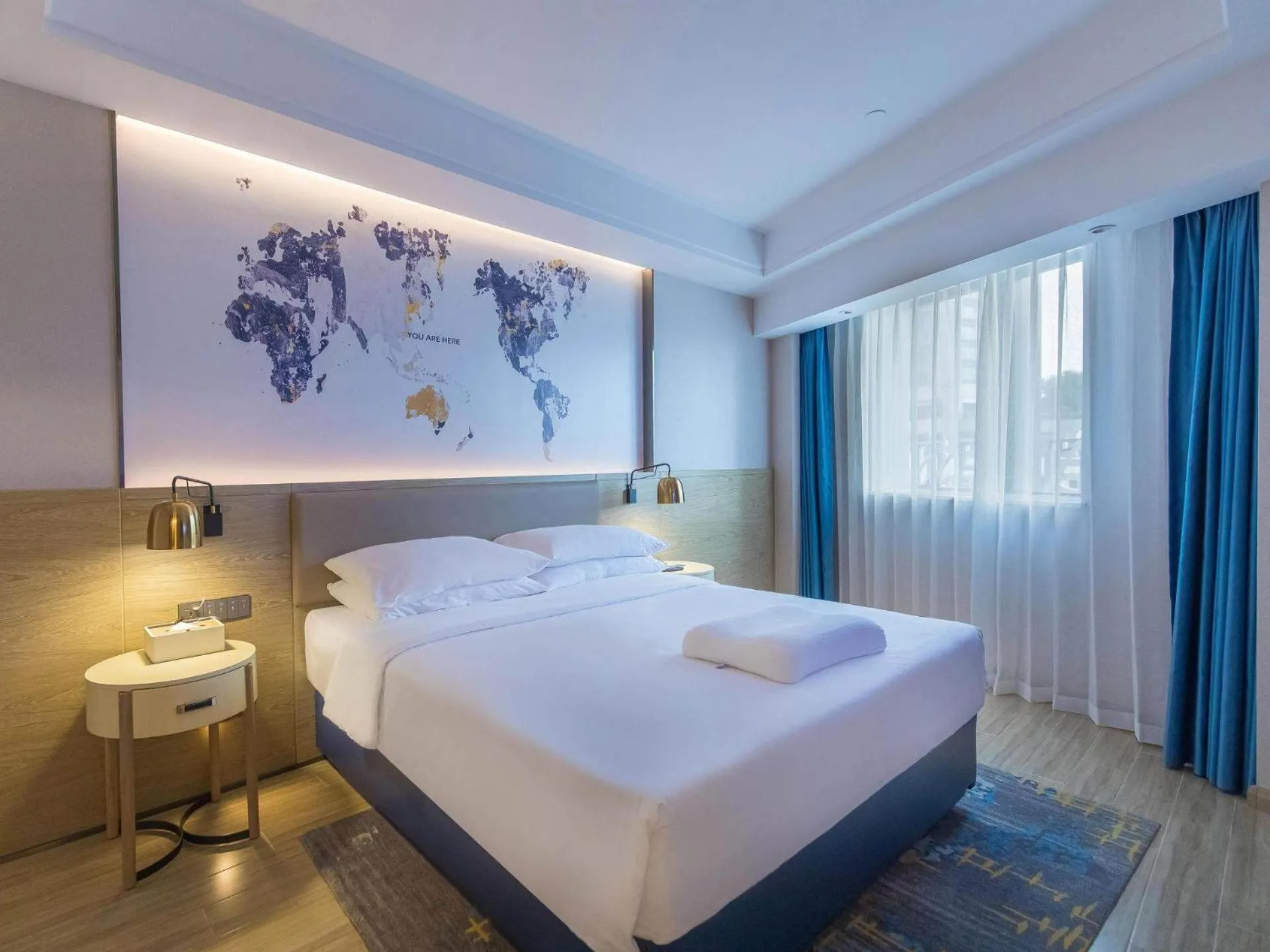 Bed in Kyriad Marvelous Hotel Shenzhen Linheng Plaza Liuyue Subway Station