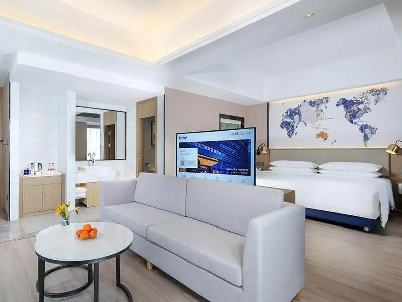 Bed in Kyriad Marvelous Hotel Ziyang North Railway Station