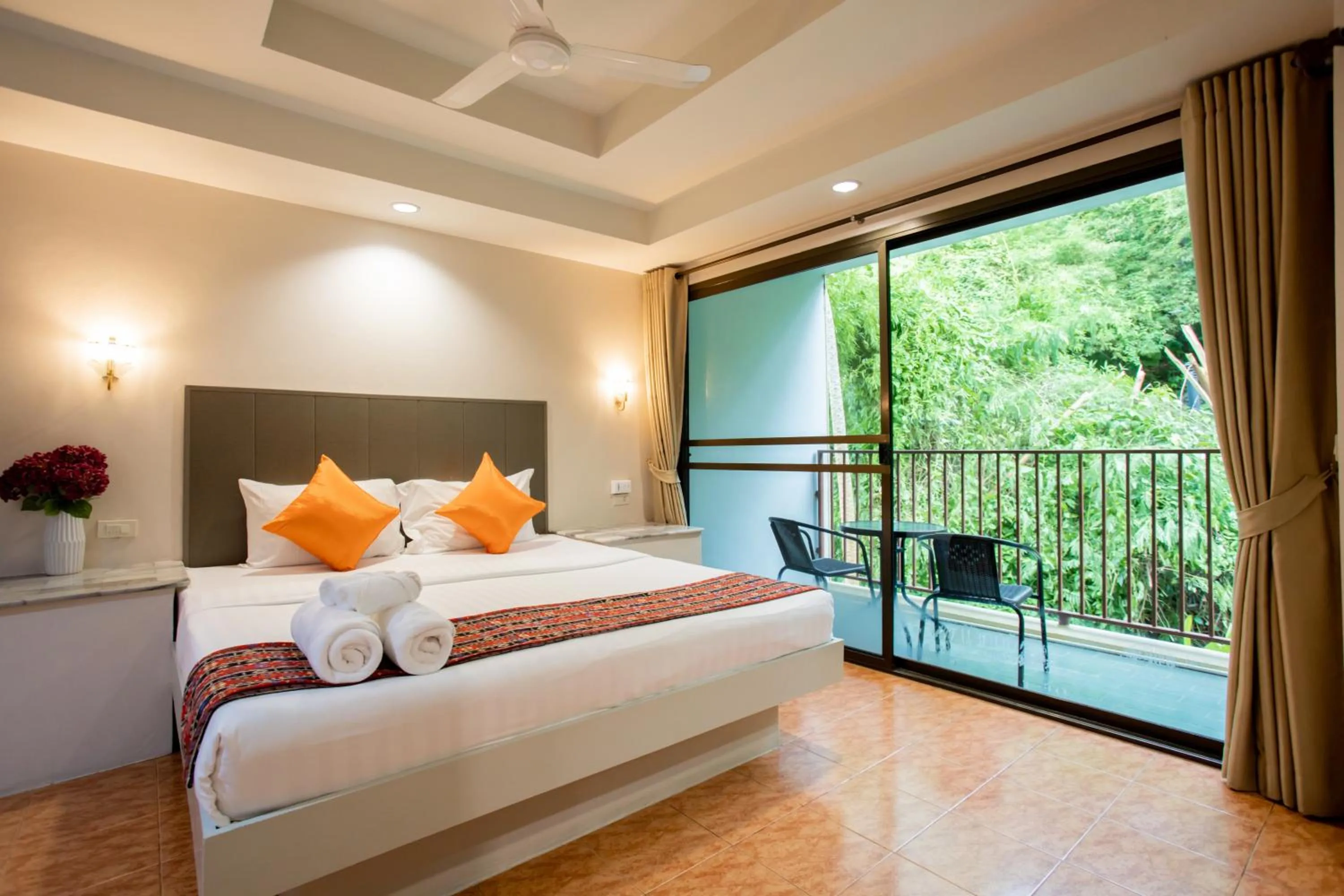 View (from property/room), Bed in Tri's Miracle Kata Beach Side