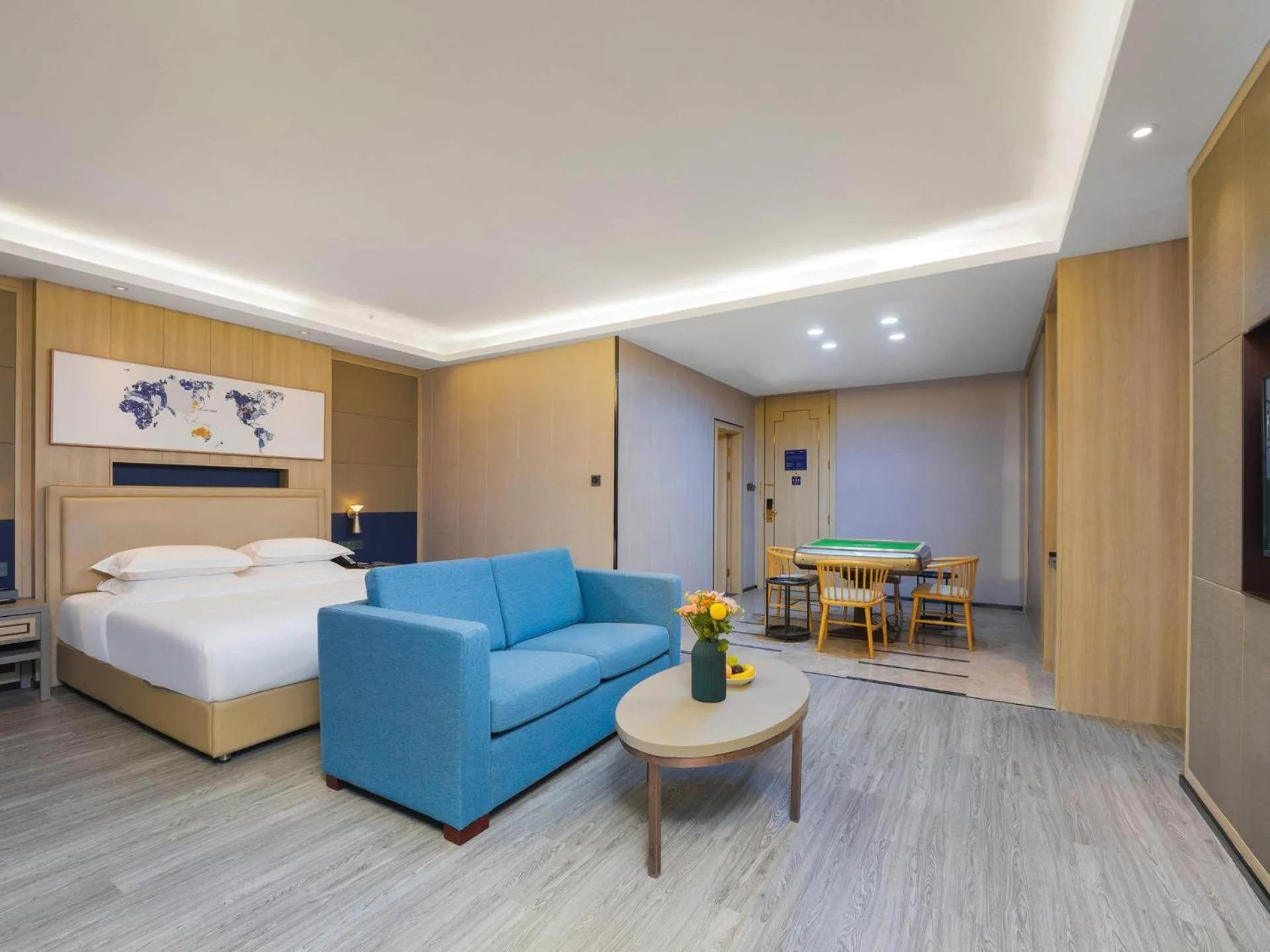 Bed in Kyriad Hotel Baoying Jinyuan Square High-speed Railway Station