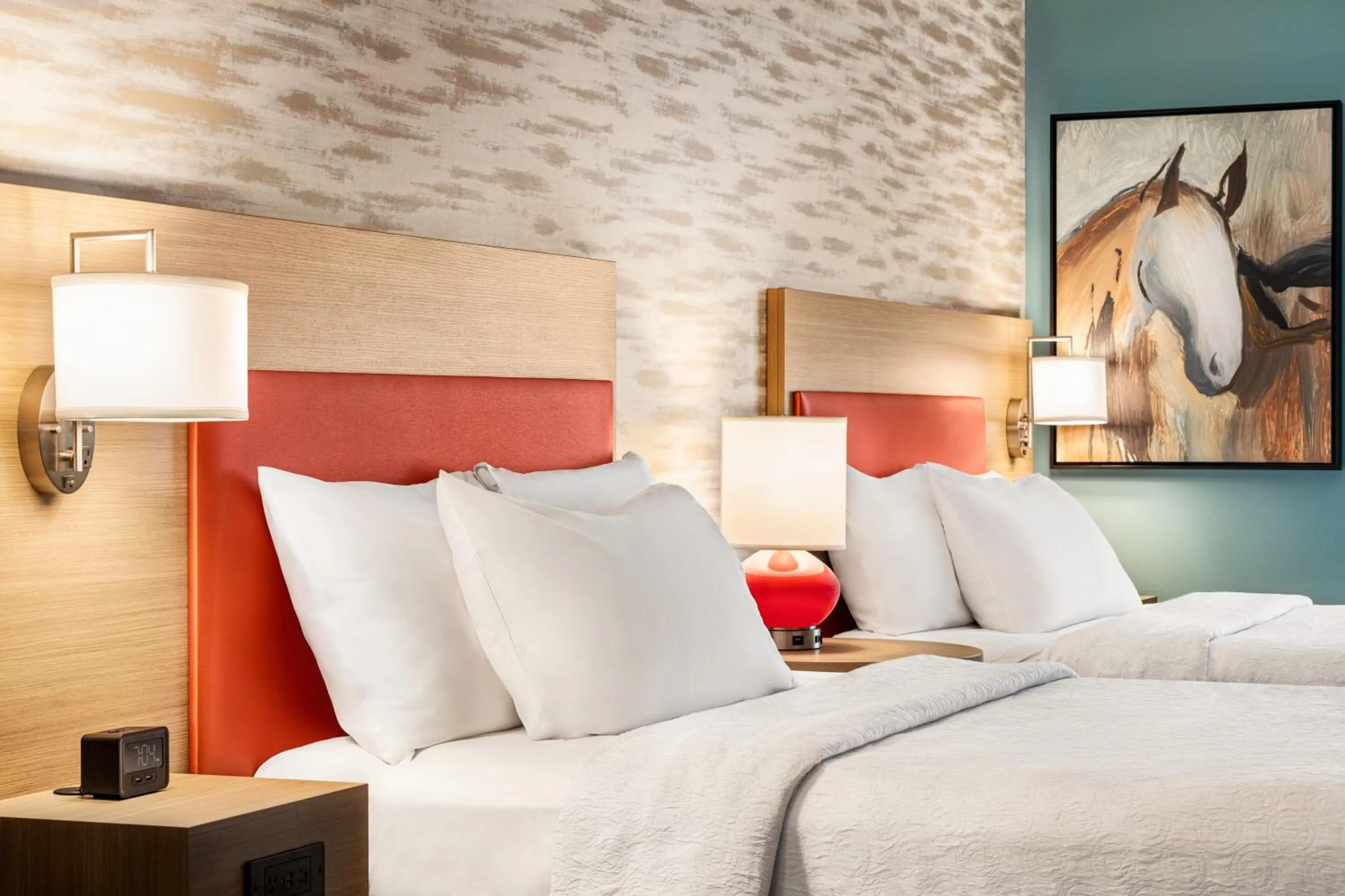 Bed in Home2 Suites By Hilton Cheyenne