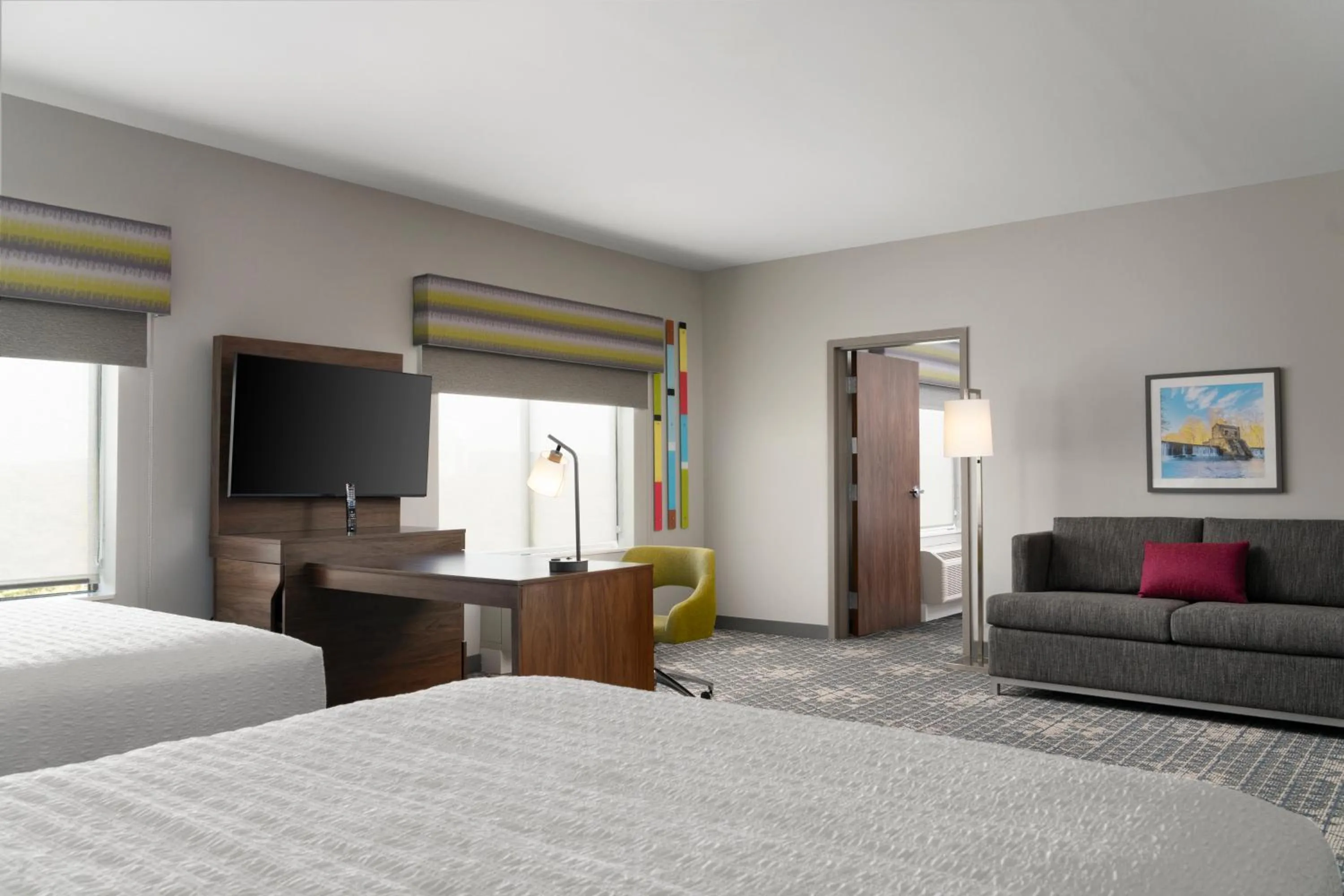 Bed in Hampton Inn & Suites Somerset