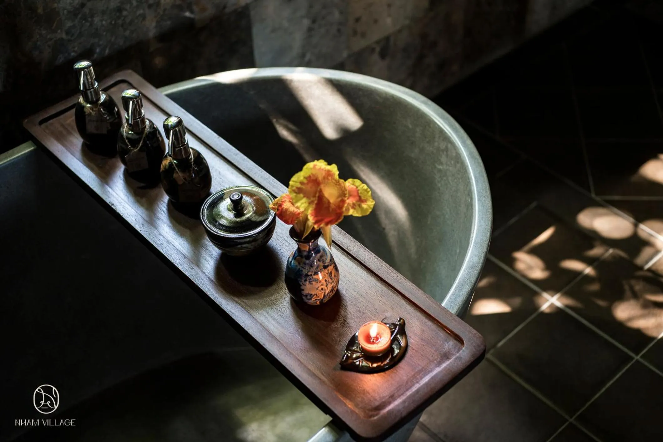 Shower in Nham Village Resort