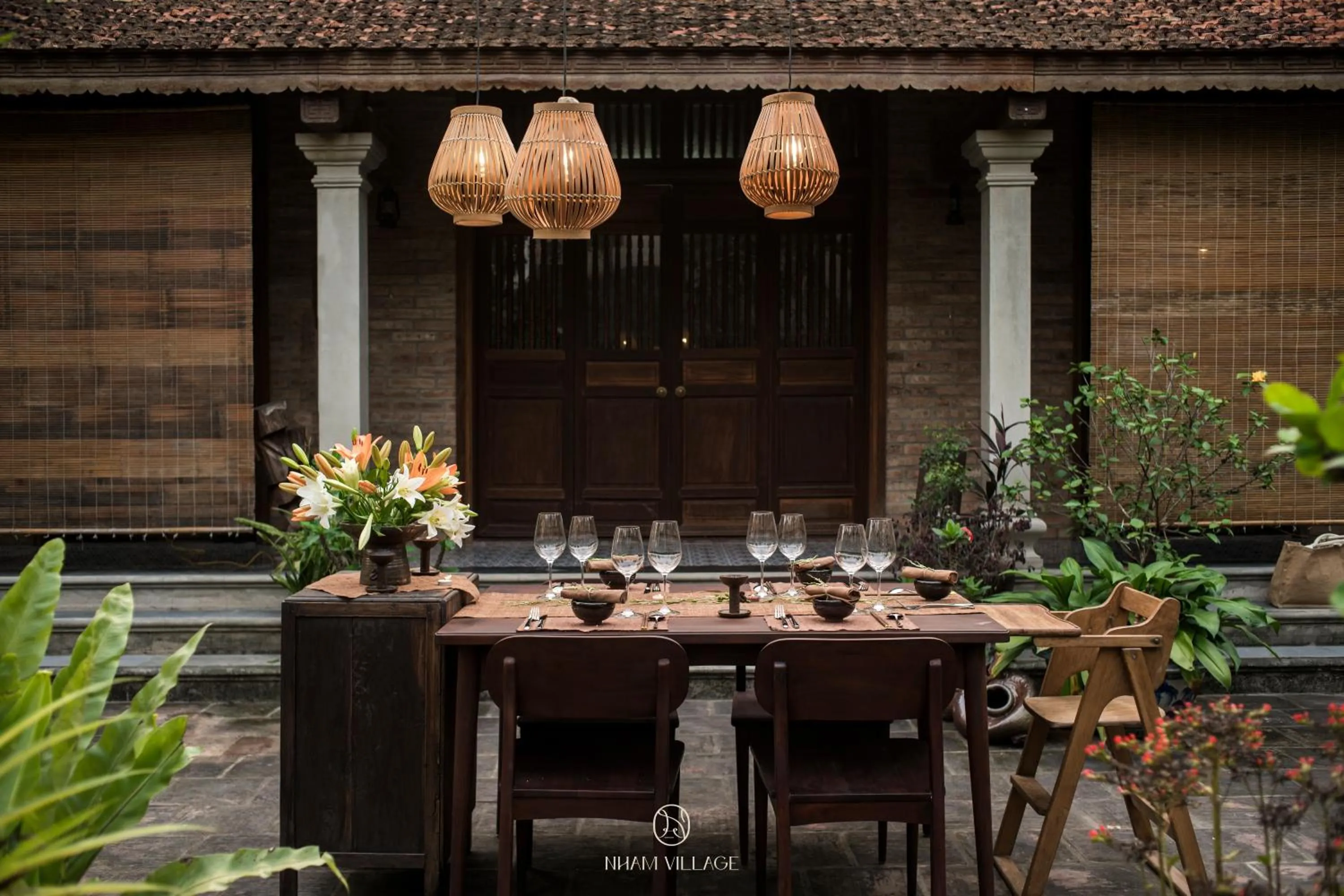 Dining area in Nham Village Resort