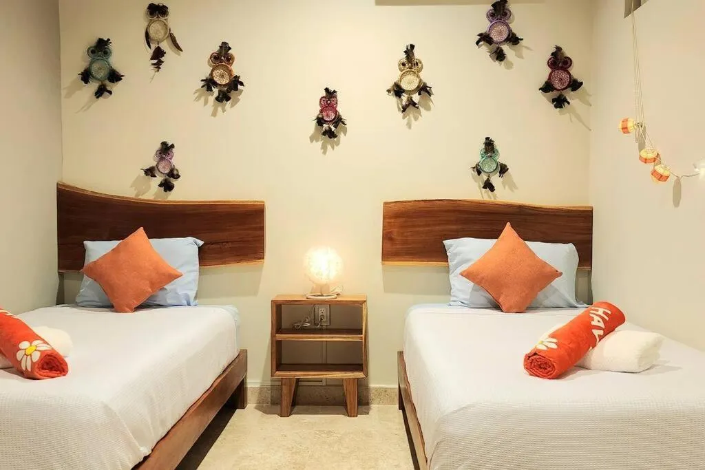 Bedroom, Bed in Follow to dream in Tulum!