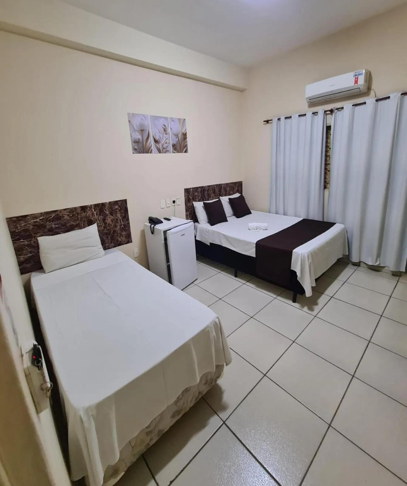 Bed in Hotel Beira Rio Aquidauana