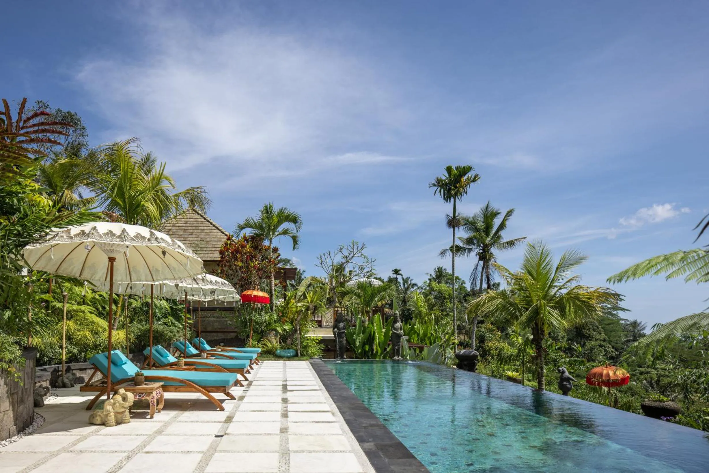 Pool view in Villa Lembah Damai