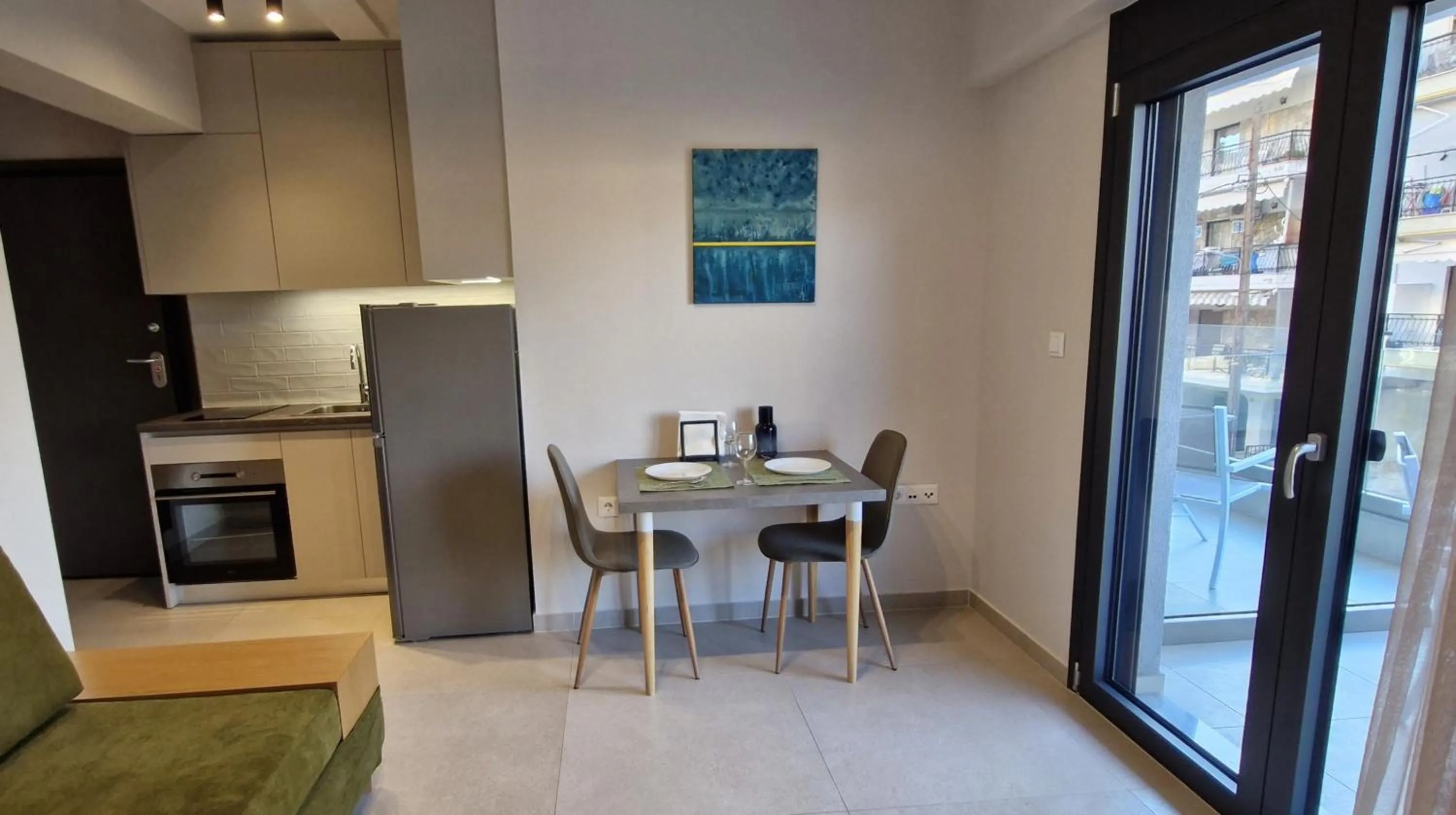 Dining area in Toumba apartments