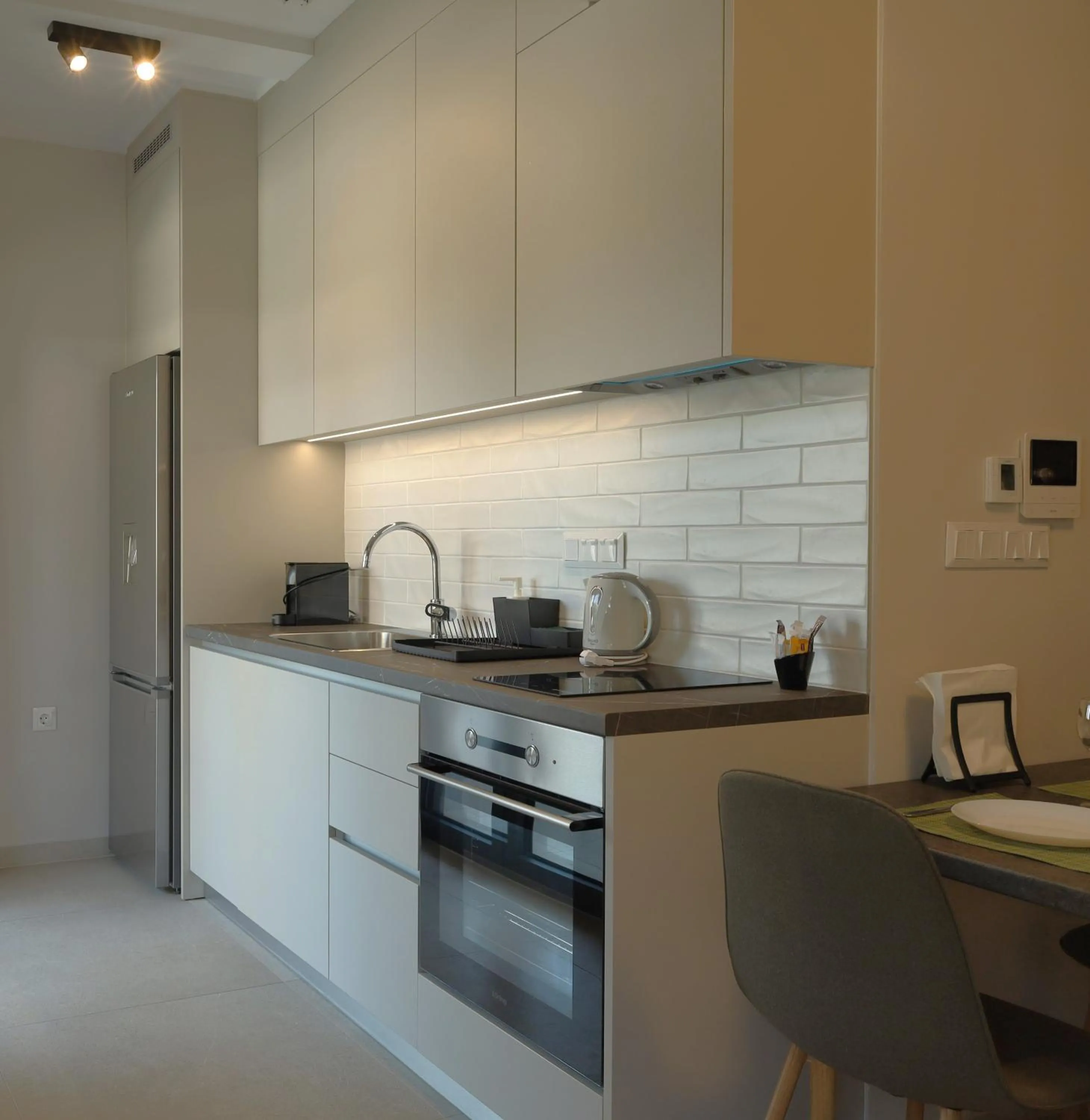 Kitchen or kitchenette in Toumba apartments
