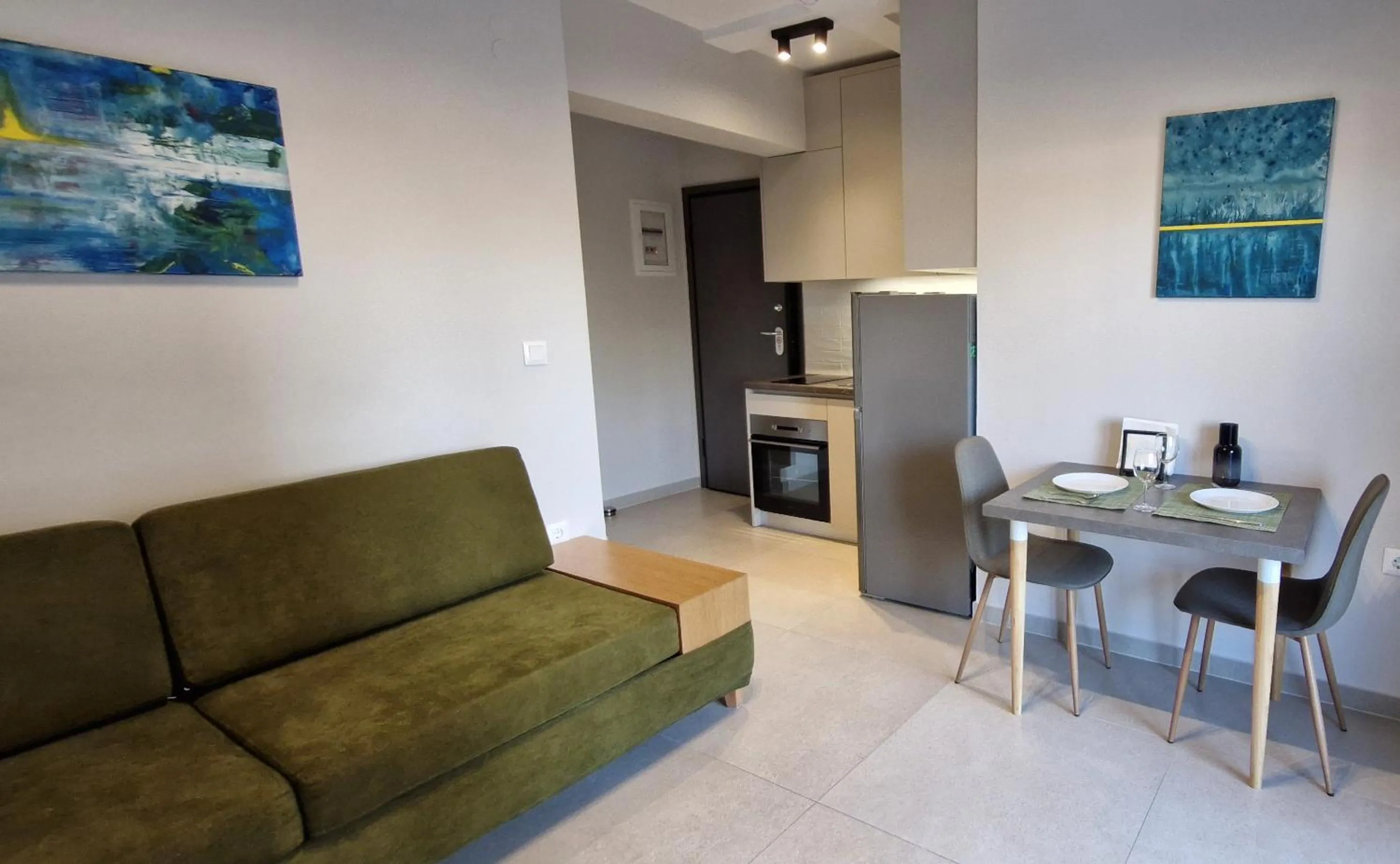 Living room in Toumba apartments