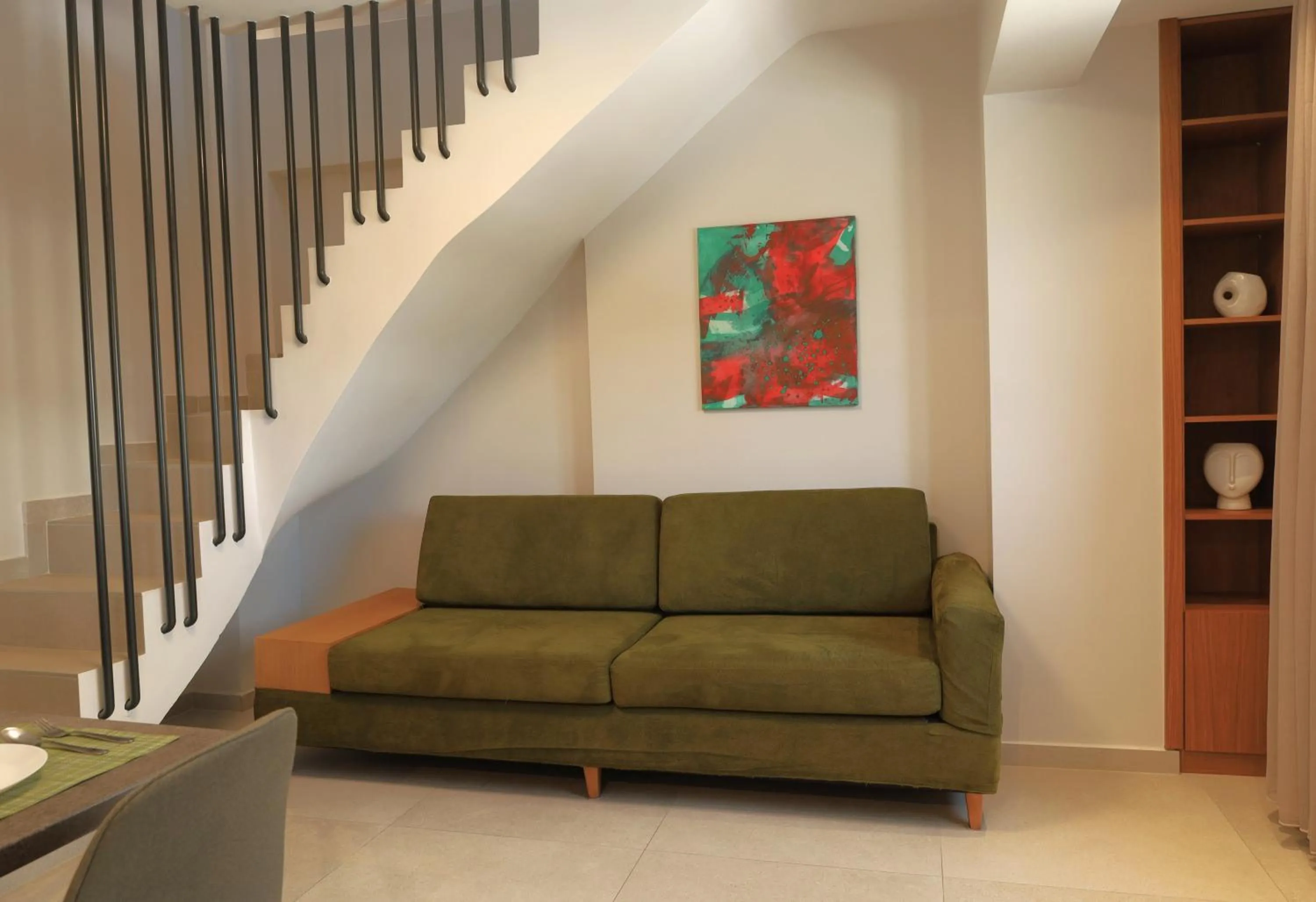 Living room in Toumba apartments