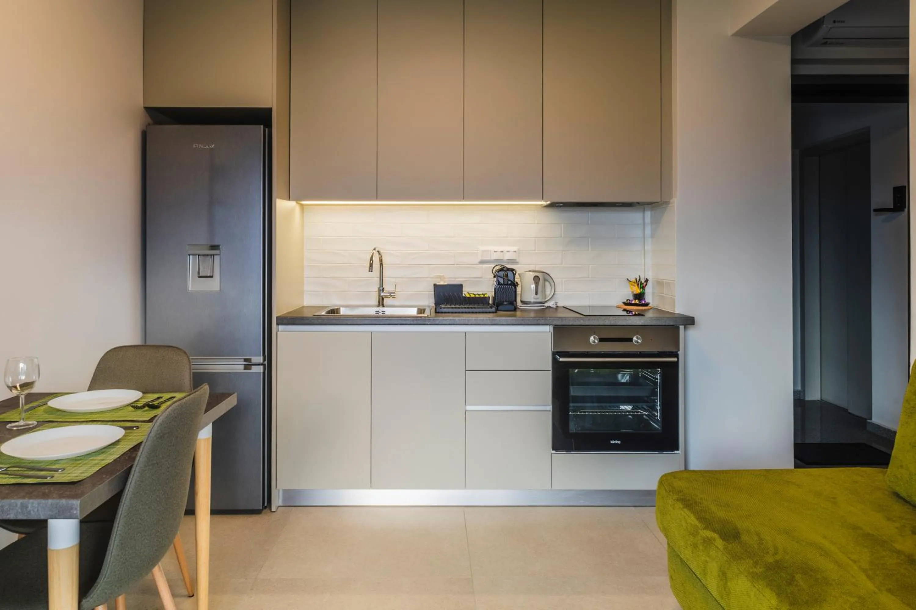 Kitchen or kitchenette in Toumba apartments