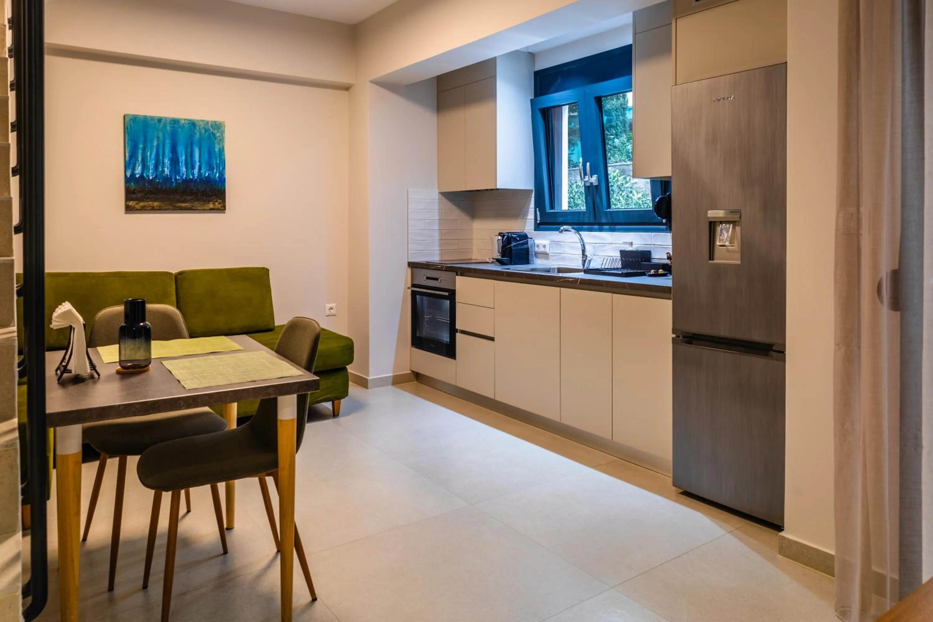 Kitchen or kitchenette in Toumba apartments