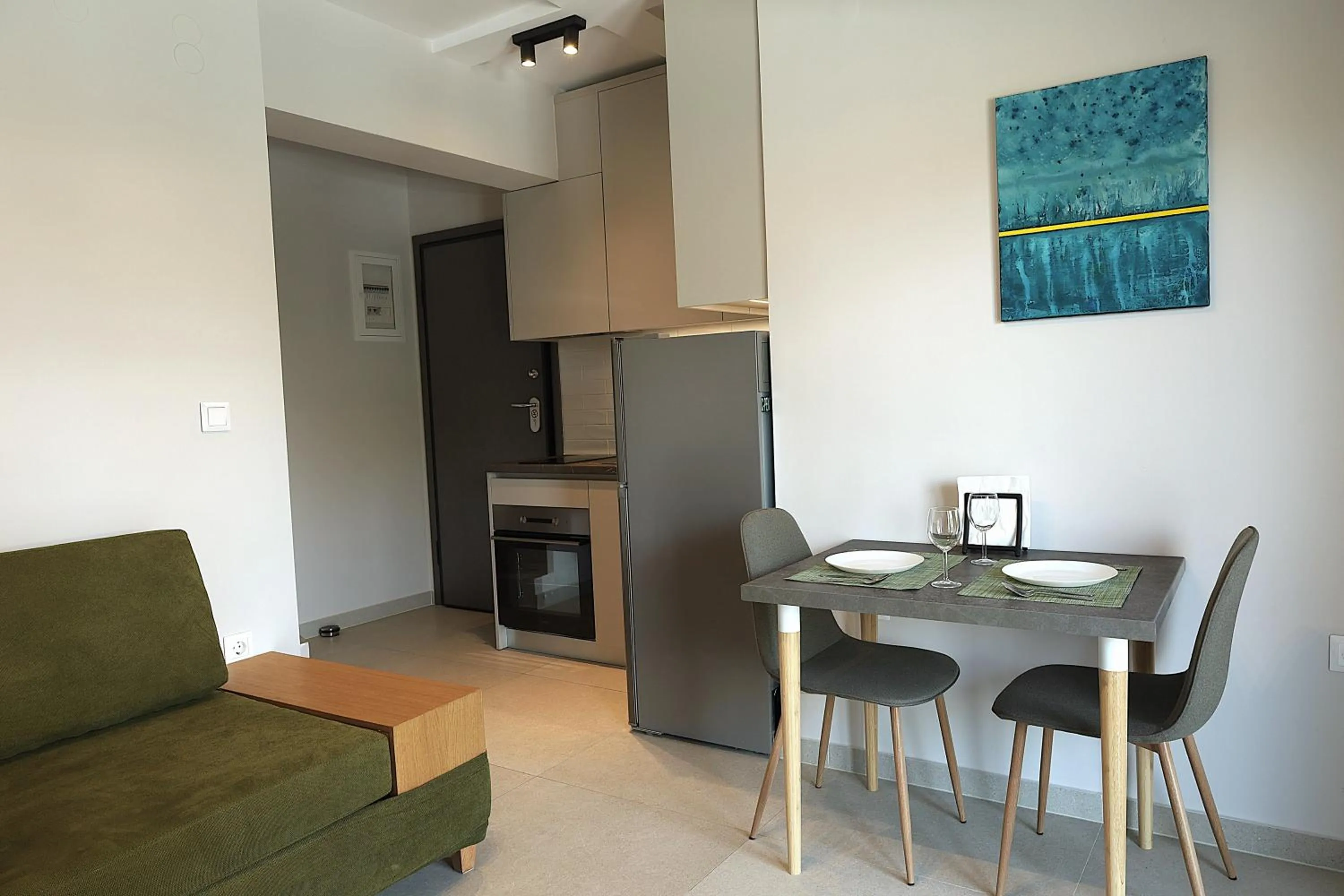 Dining area in Toumba apartments